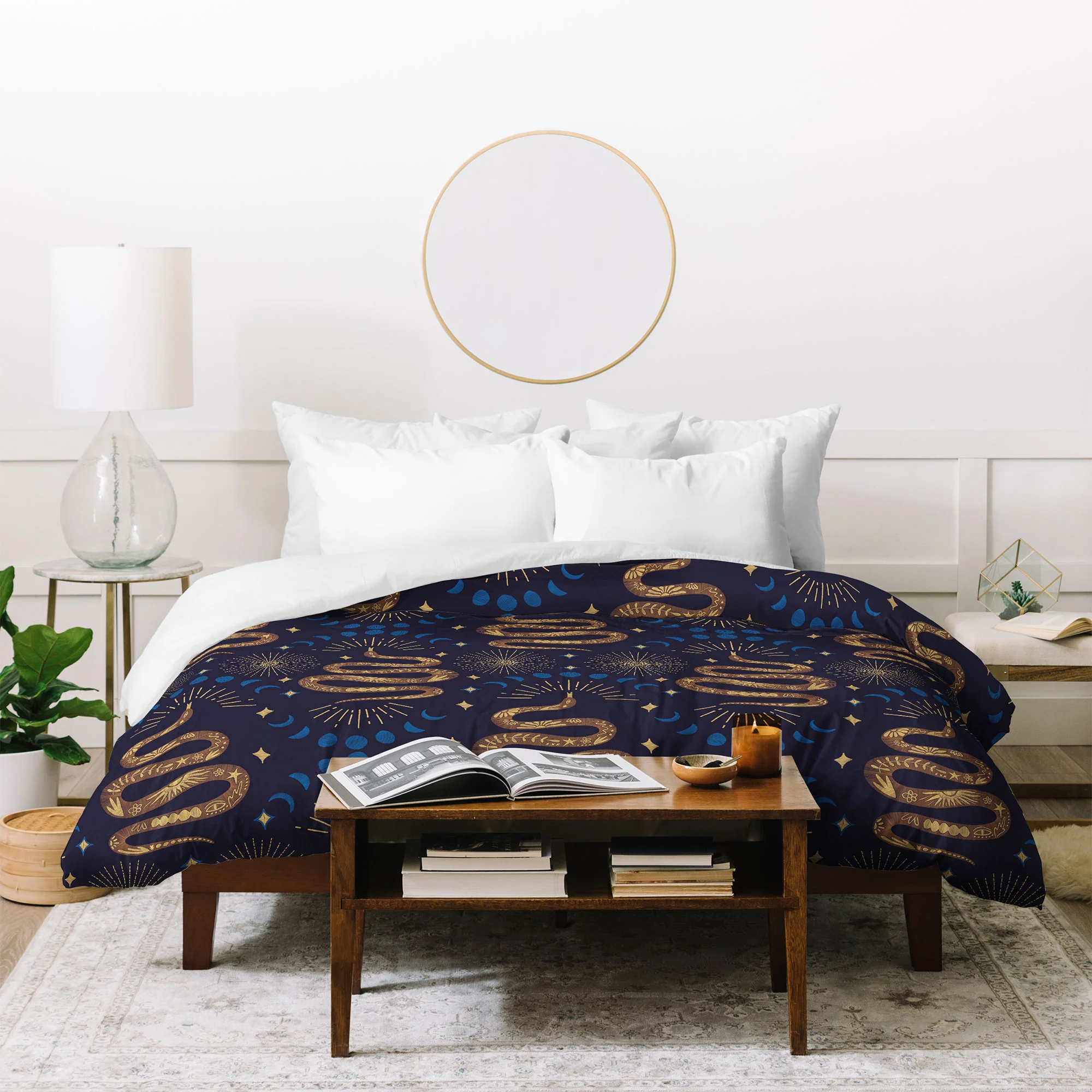 Marta Barragan Camarasa Celestial Serpent Charm Duvet Cover - Image 16