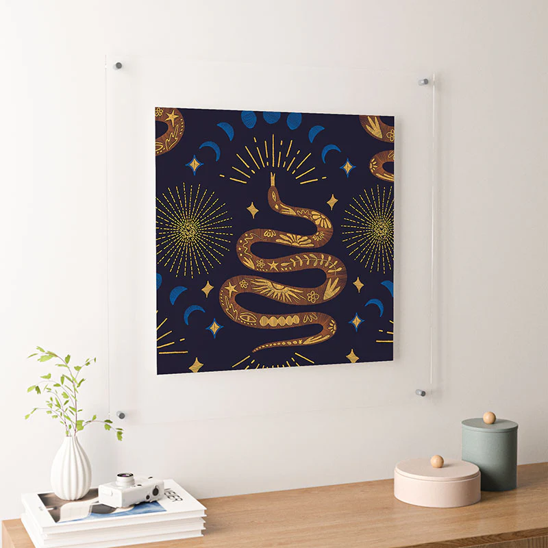 Marta Barragan Camarasa Celestial Serpent Charm Floating Acrylic Print - Image 40