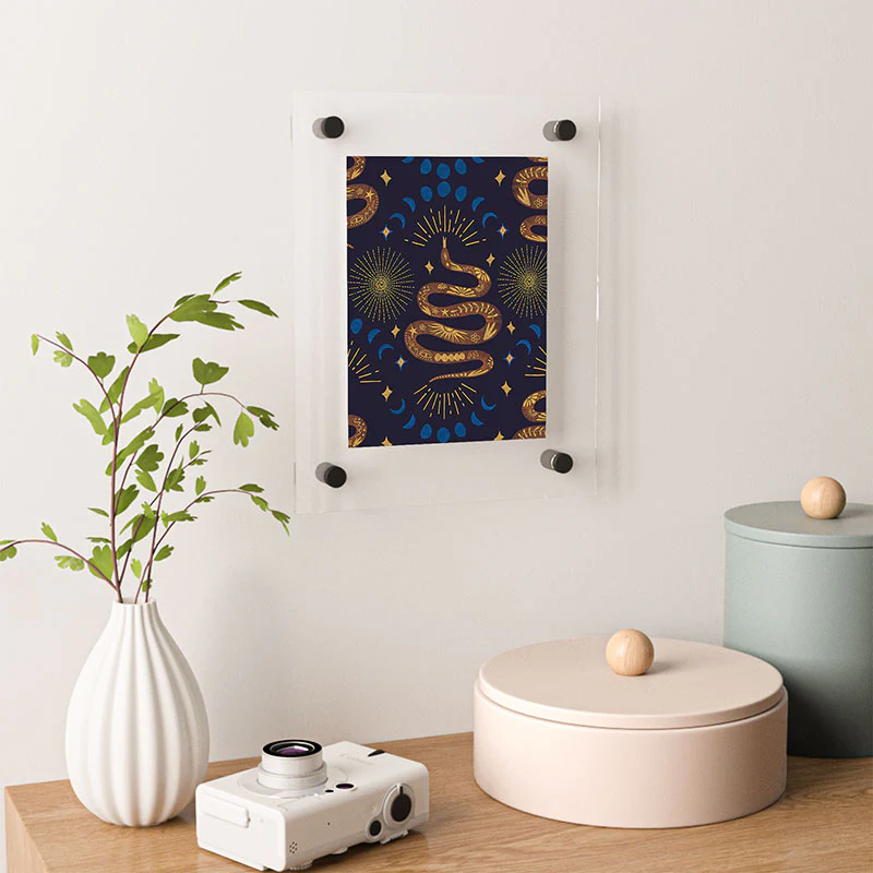 Marta Barragan Camarasa Celestial Serpent Charm Floating Acrylic Print - Image 6