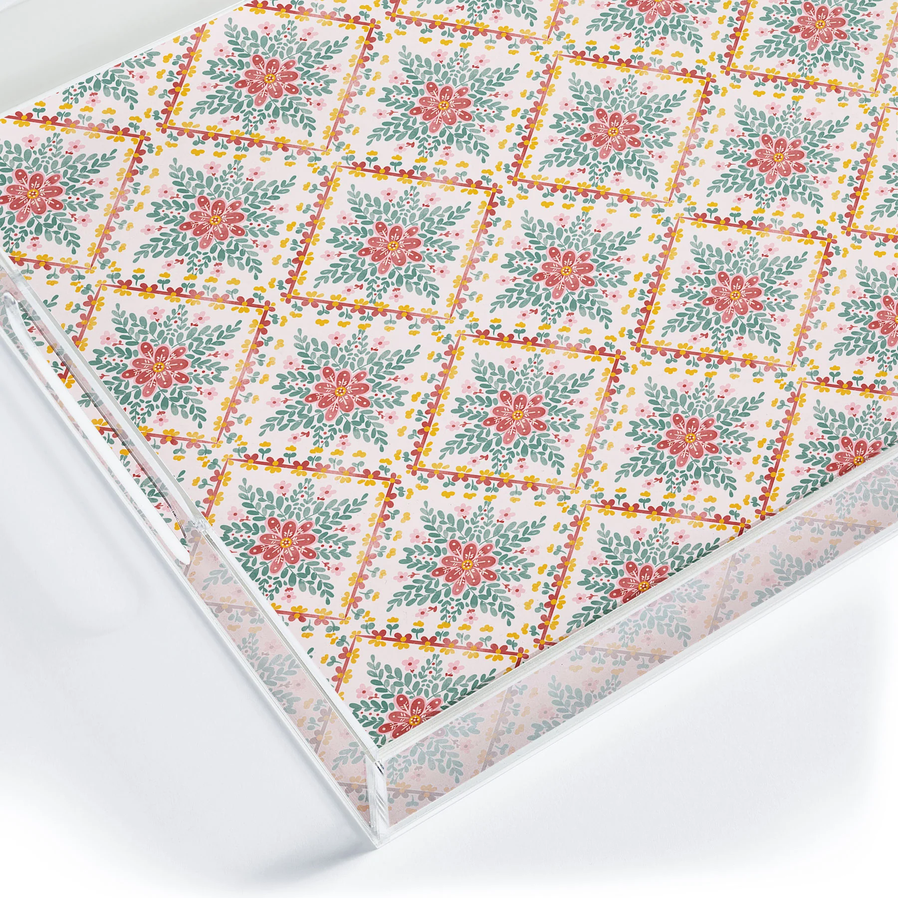 Marta Barragan Camarasa Chic Floral Geometry Acrylic Tray - Image 8