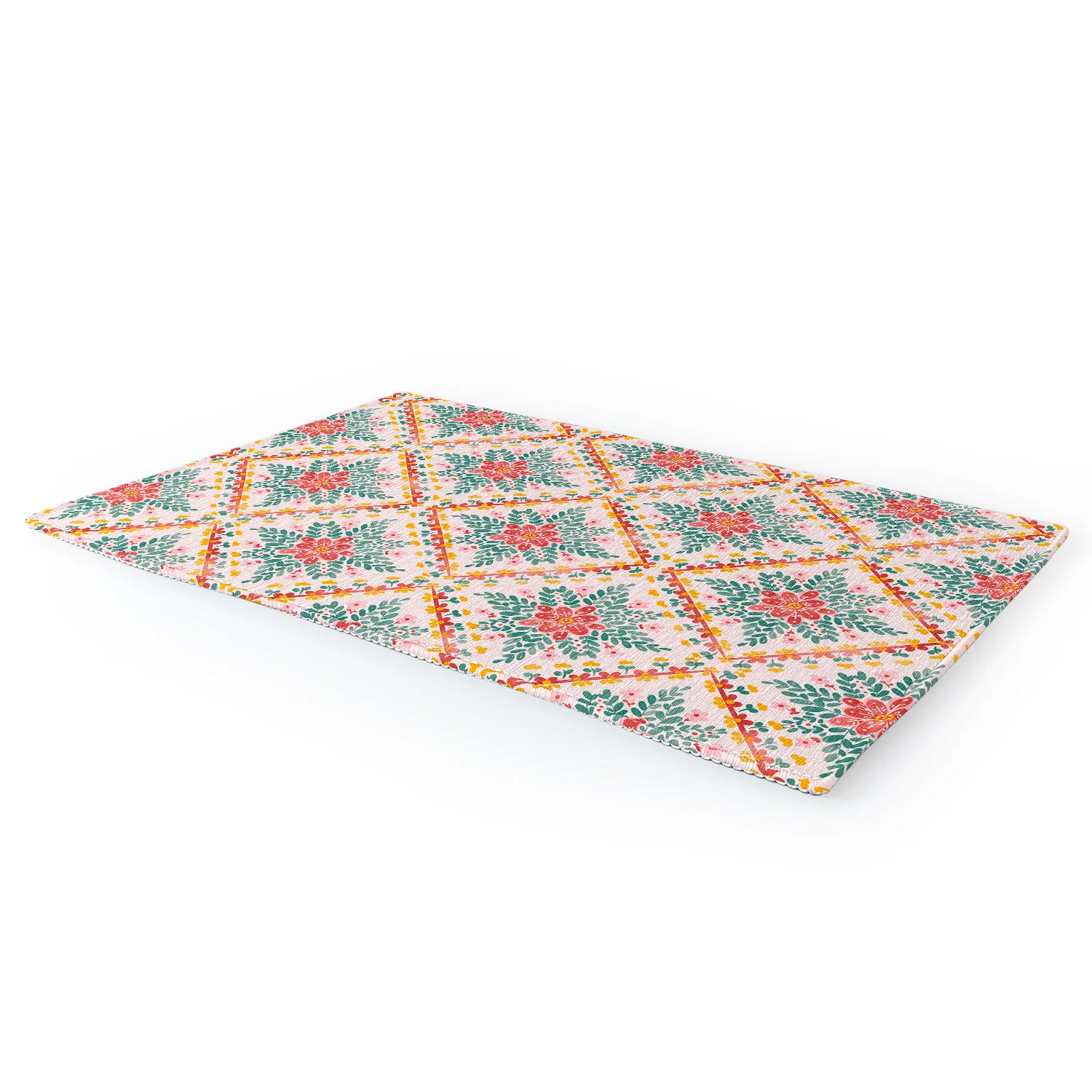 Marta Barragan Camarasa Chic Floral Geometry Area Rug - Image 5