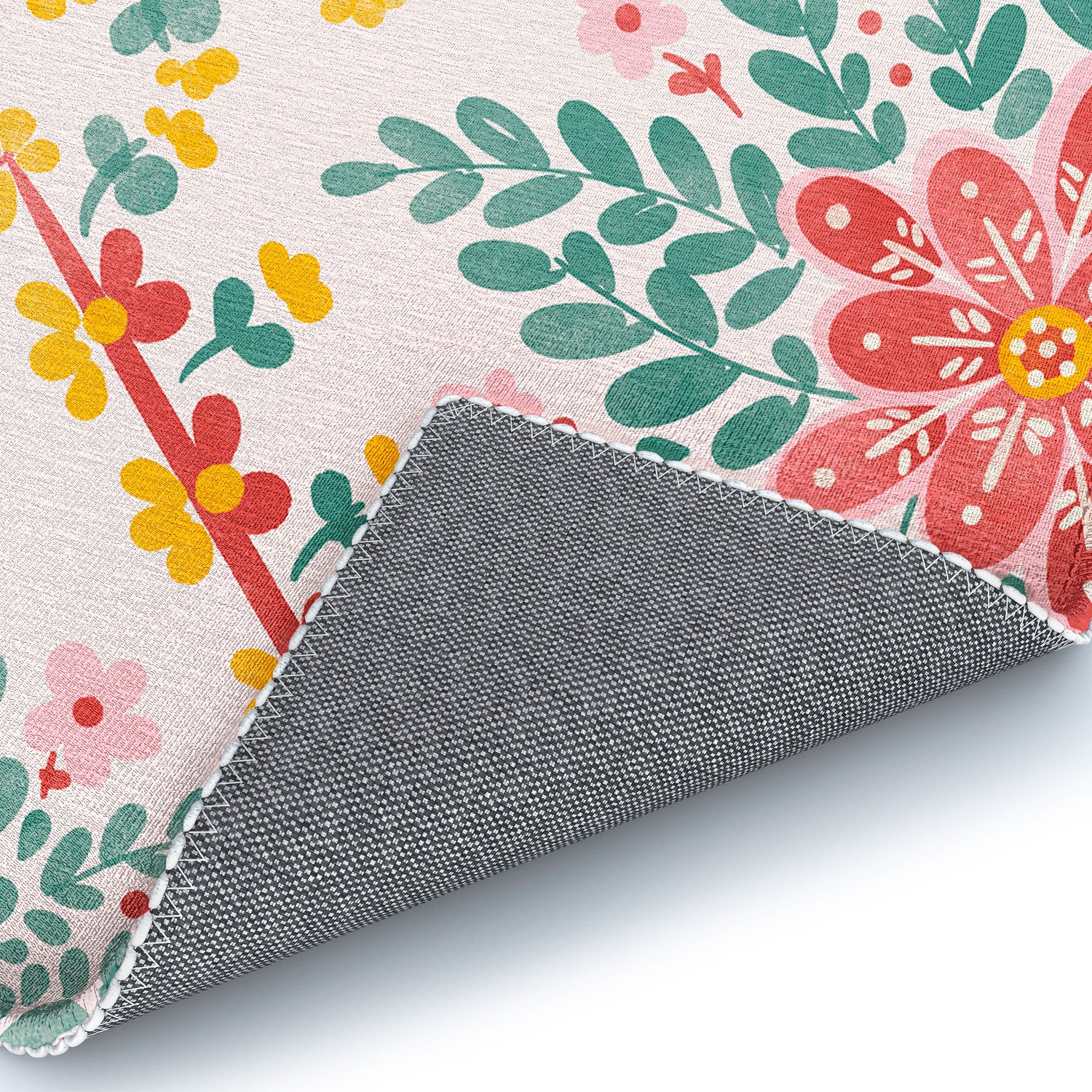 Marta Barragan Camarasa Chic Floral Geometry Area Rug - Image 9