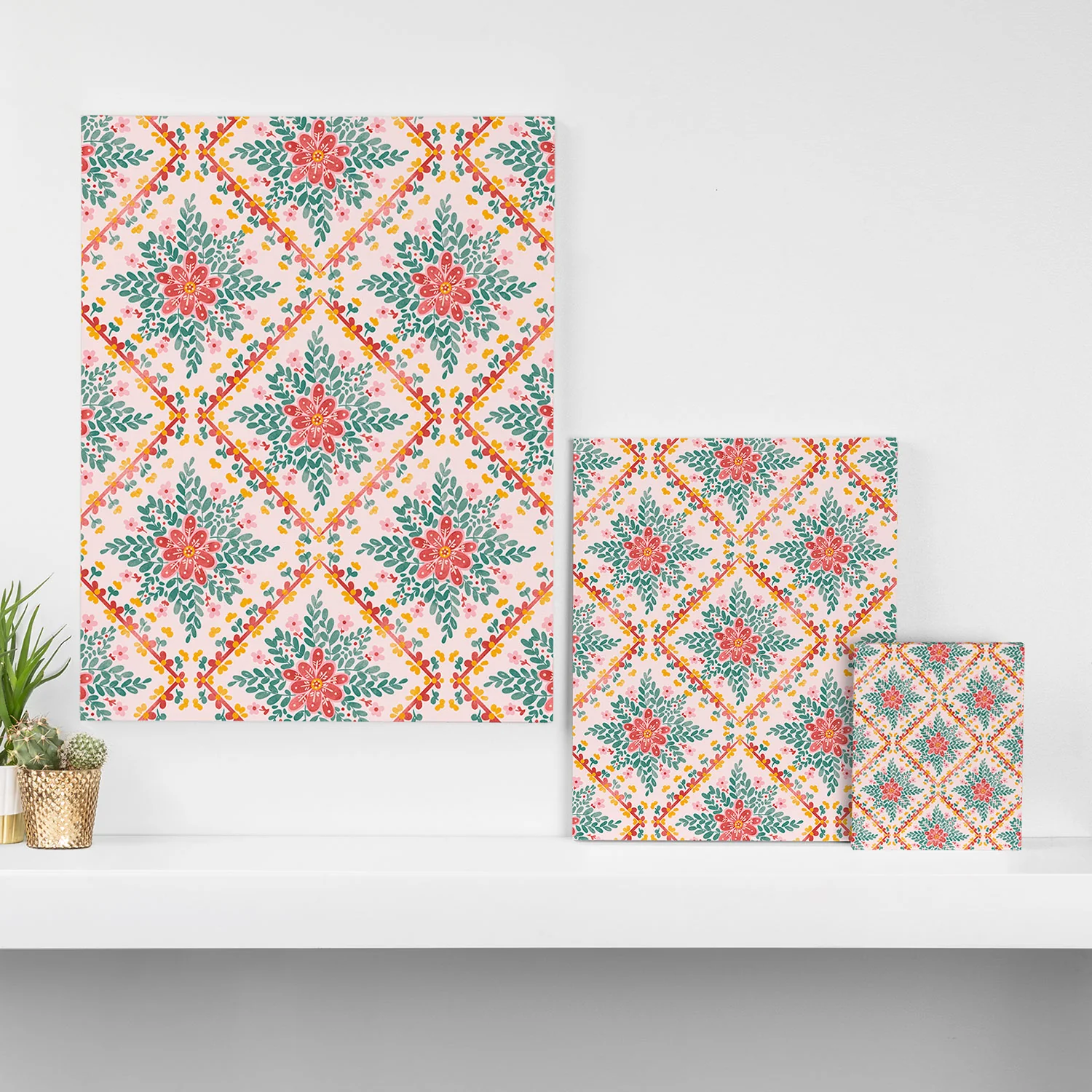 Marta Barragan Camarasa Chic Floral Geometry Art Canvas - Image 5