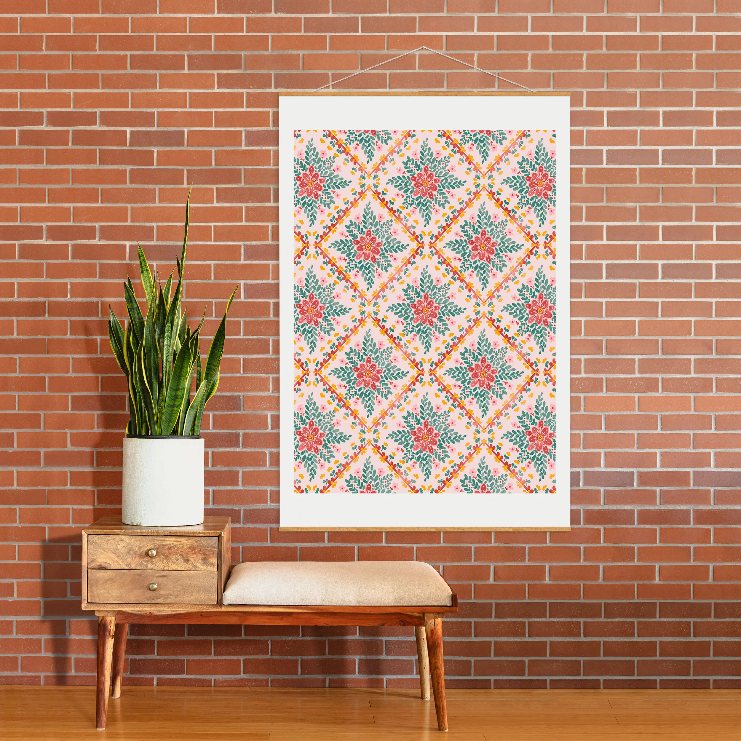 Marta Barragan Camarasa Chic Floral Geometry Art Print - Image 53