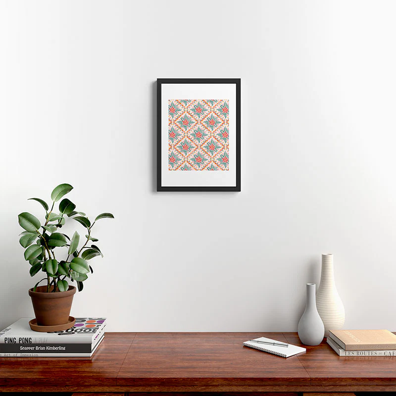 Marta Barragan Camarasa Chic Floral Geometry Framed Art Print - Image 30