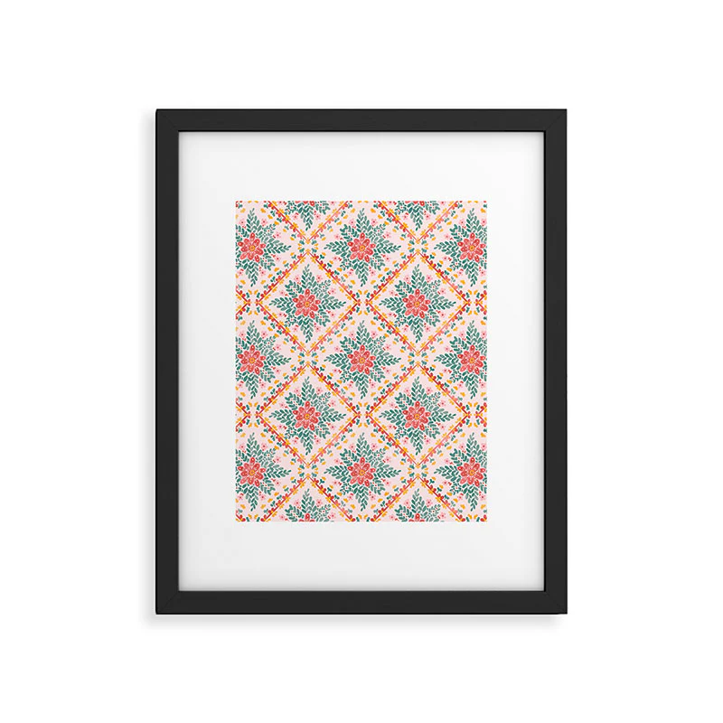 Marta Barragan Camarasa Chic Floral Geometry Framed Art Print - Image 35
