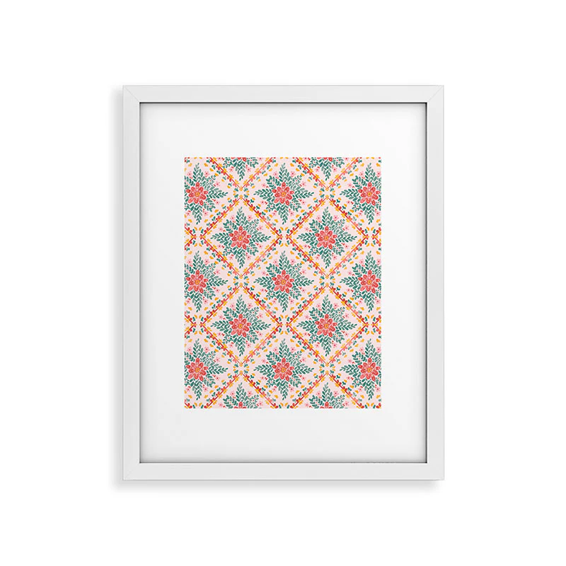 Marta Barragan Camarasa Chic Floral Geometry Framed Art Print - Image 37