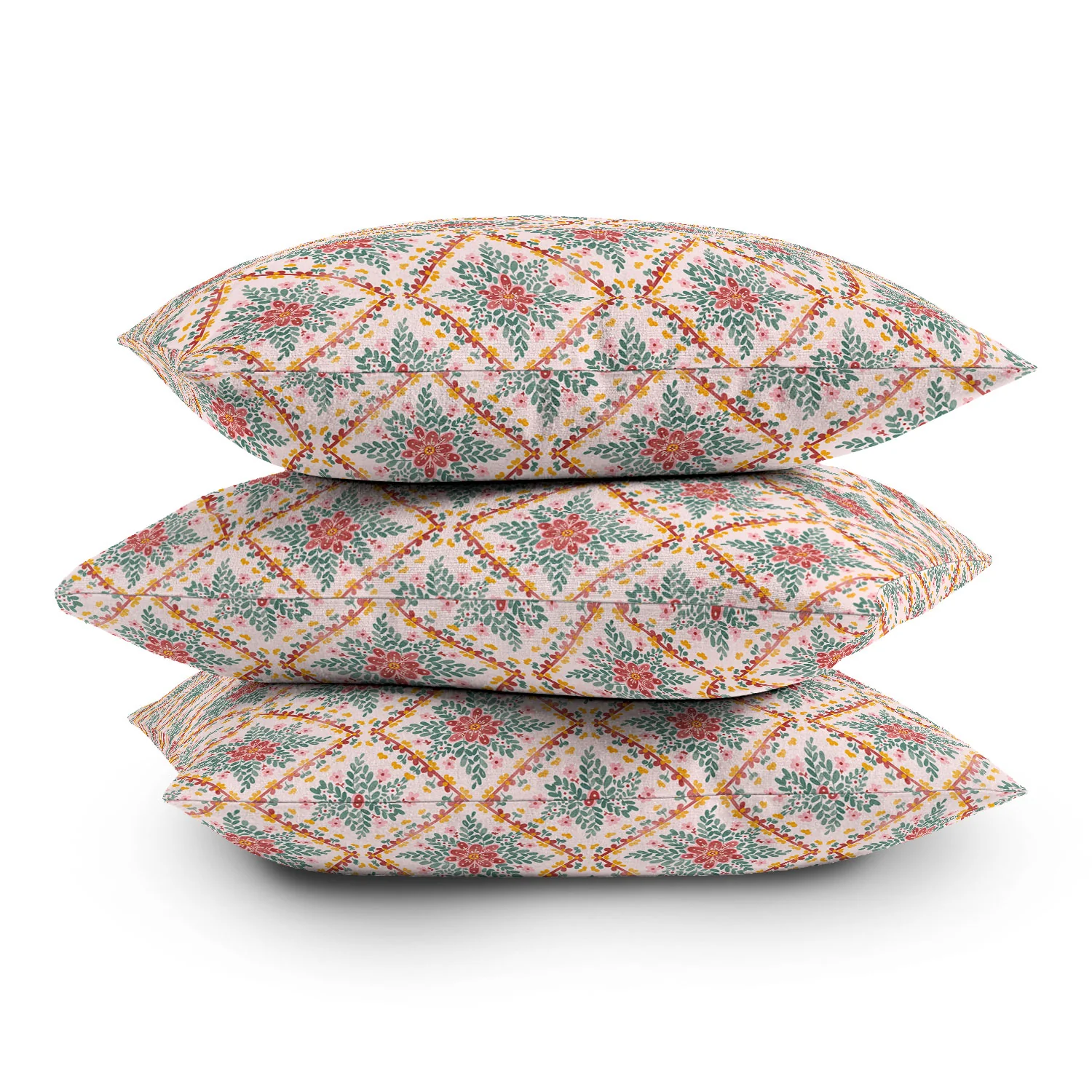 Marta Barragan Camarasa Chic Floral Geometry Outdoor Throw Pillow - Image 16