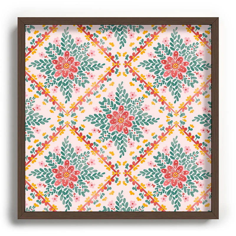 Marta Barragan Camarasa Chic Floral Geometry Recessed Framing Square - Image 15