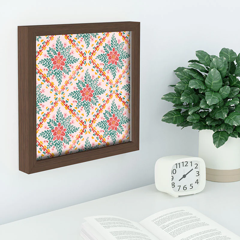 Marta Barragan Camarasa Chic Floral Geometry Recessed Framing Square - Image 8