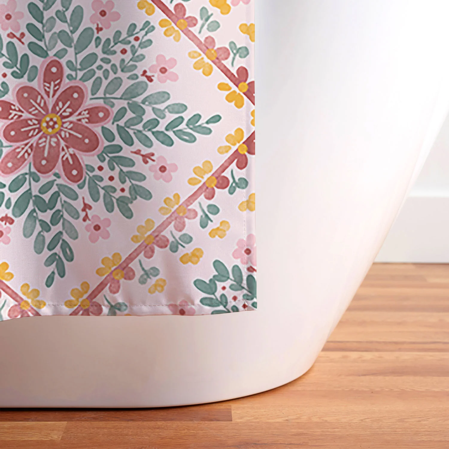 Marta Barragan Camarasa Chic Floral Geometry Shower Curtain - Image 6