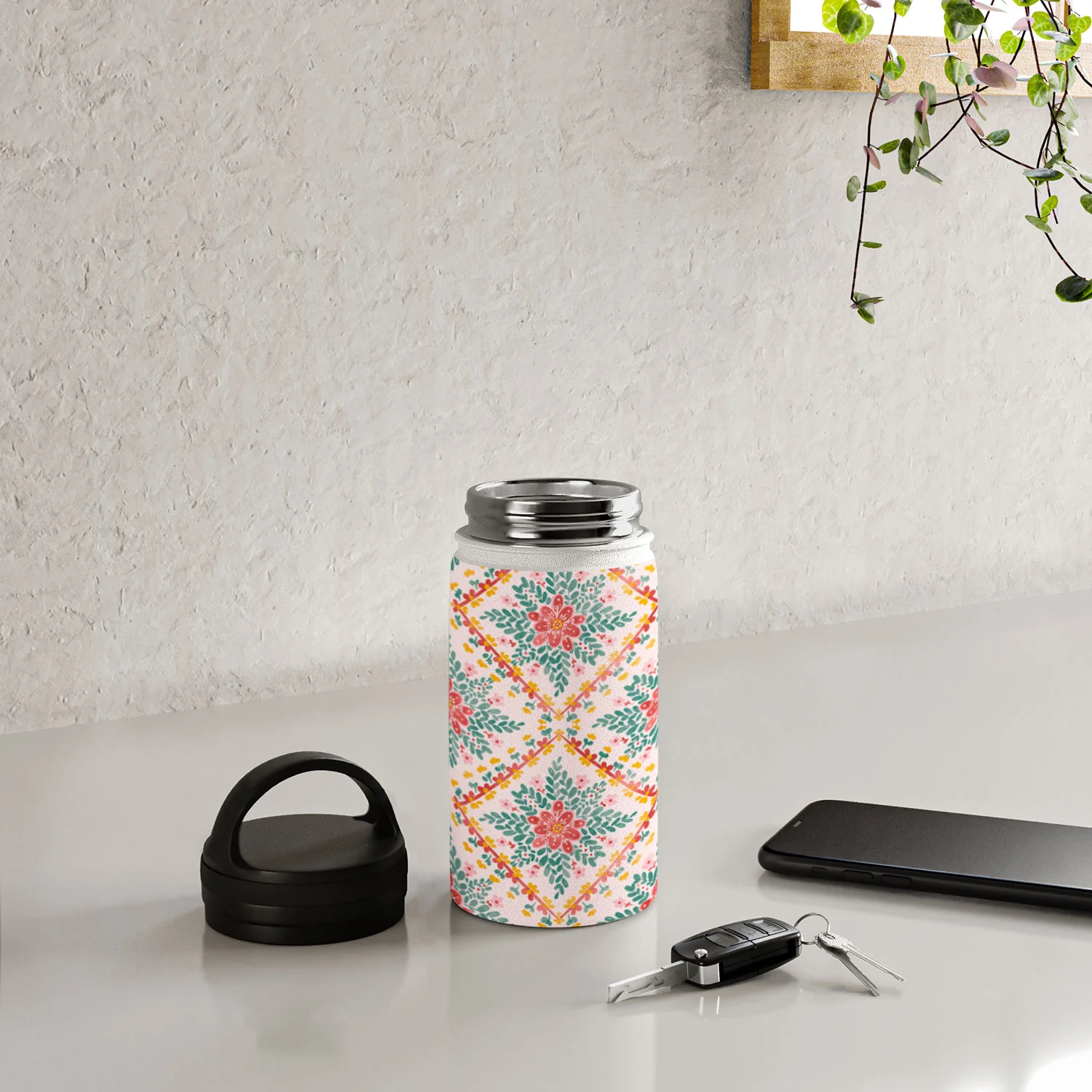 Marta Barragan Camarasa Chic Floral Geometry Water Bottle - Image 12