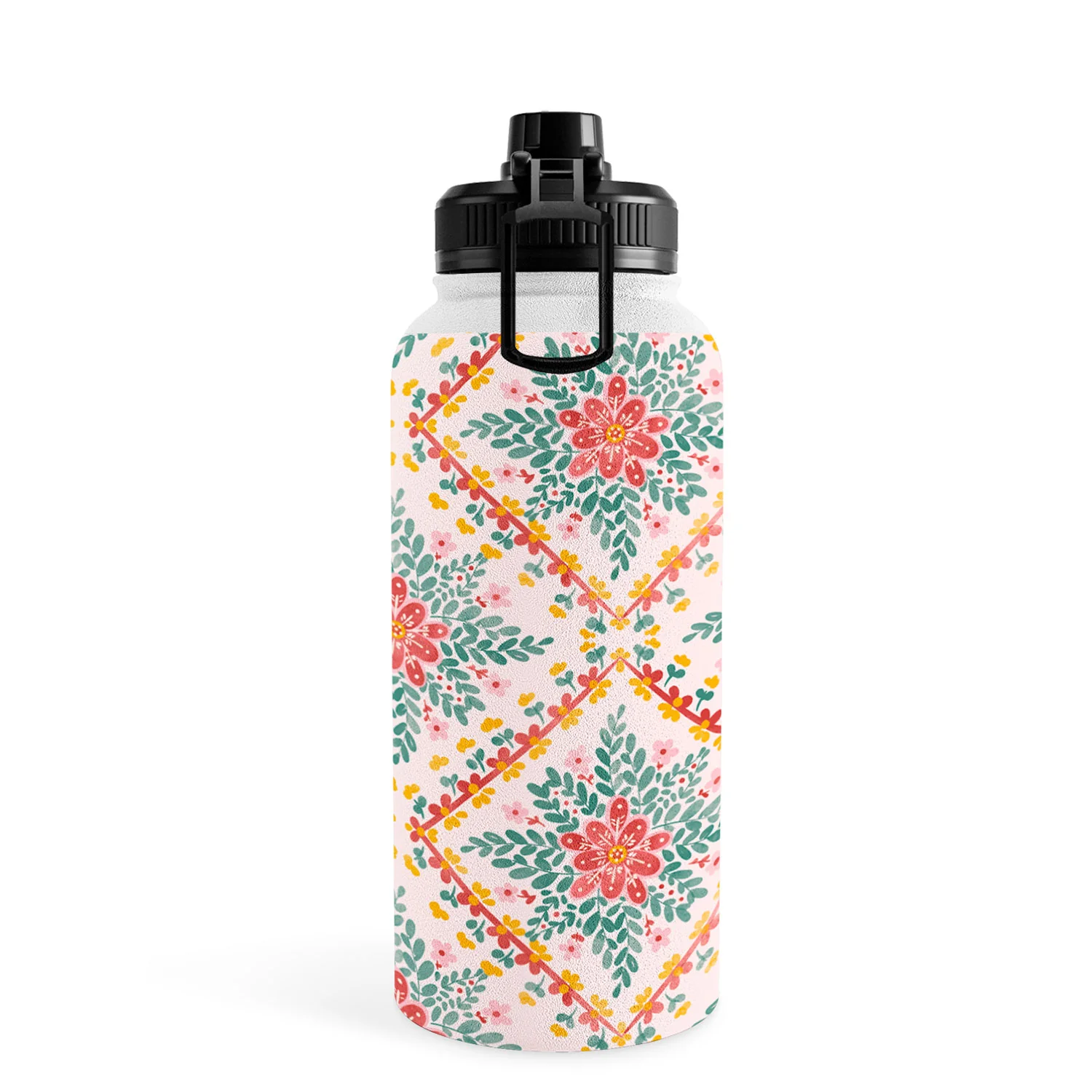 Marta Barragan Camarasa Chic Floral Geometry Water Bottle - Image 27