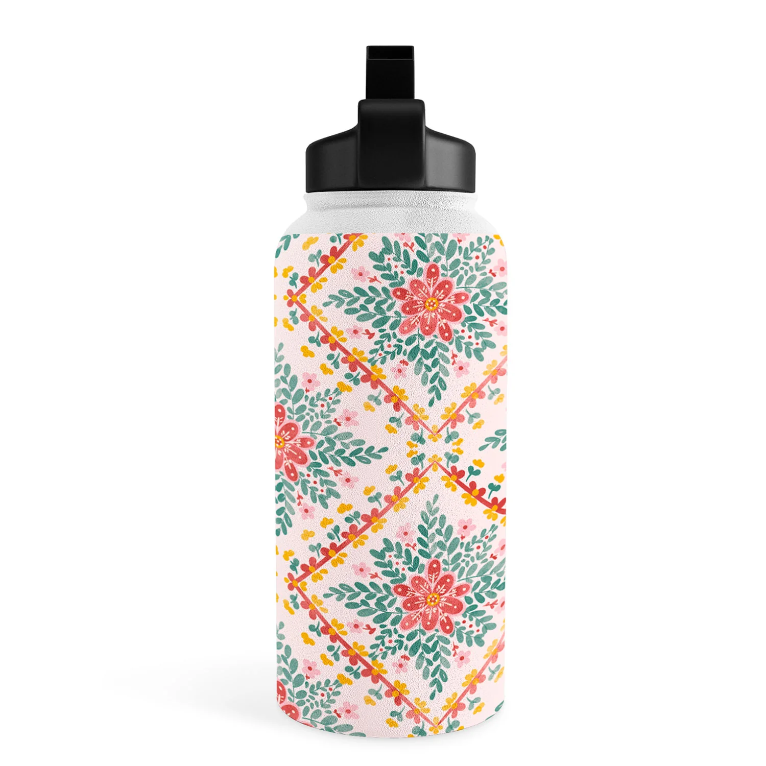 Marta Barragan Camarasa Chic Floral Geometry Water Bottle - Image 31