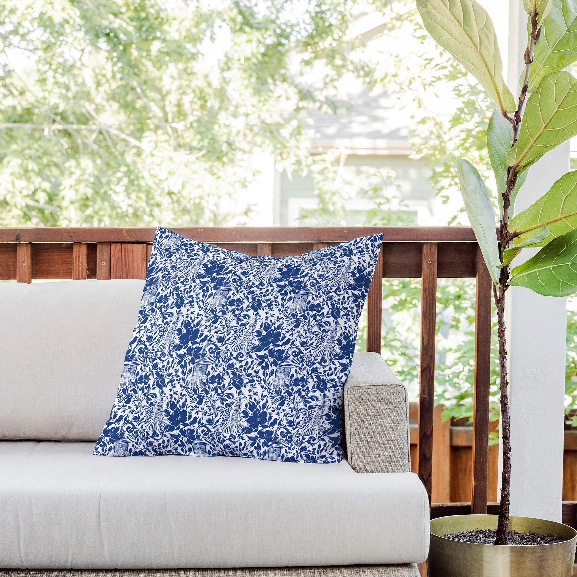 Marta Barragan Camarasa Chic Garden Walk Outdoor Throw Pillow - Image 7