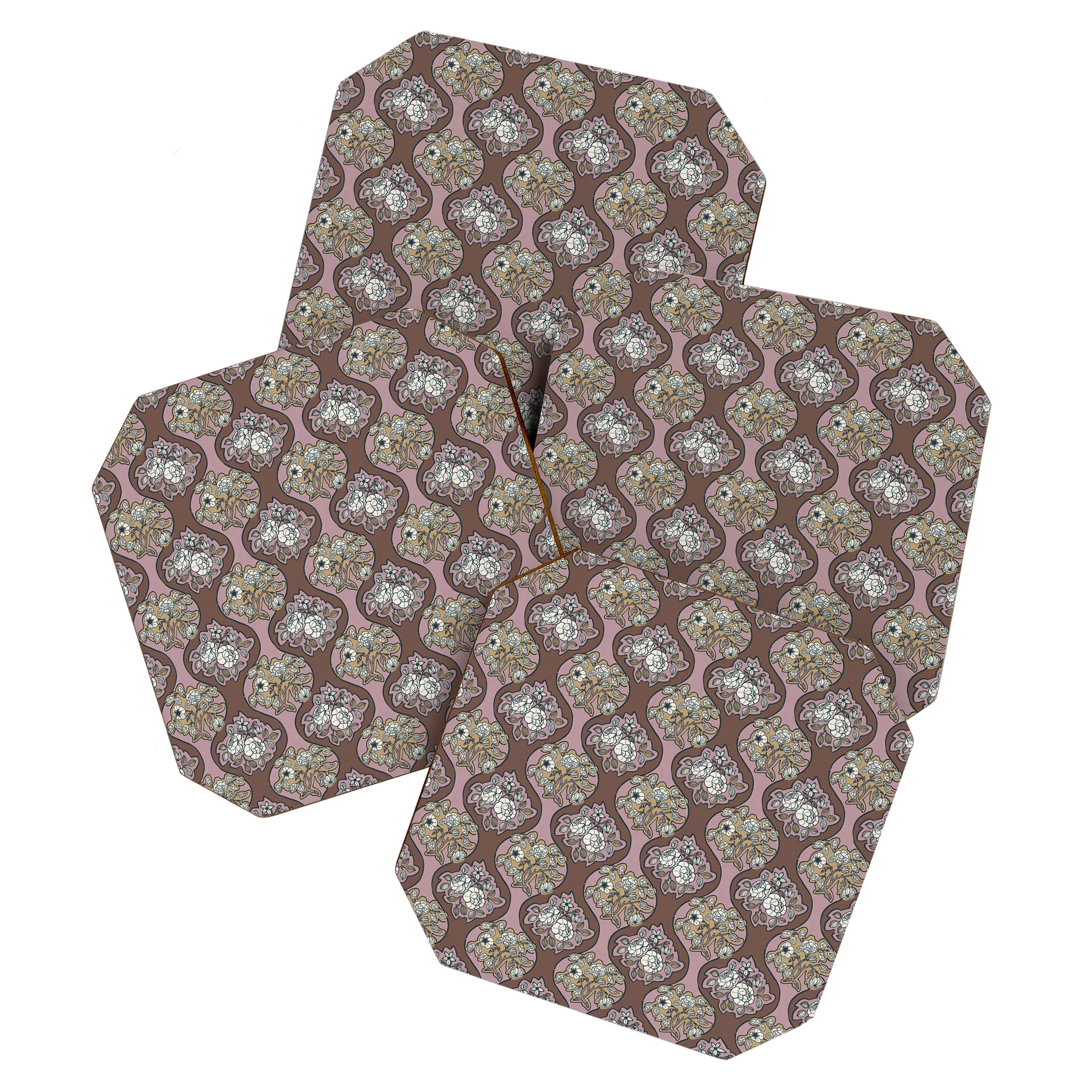 Marta Barragan Camarasa Classic Floral Arrangement Coaster Set