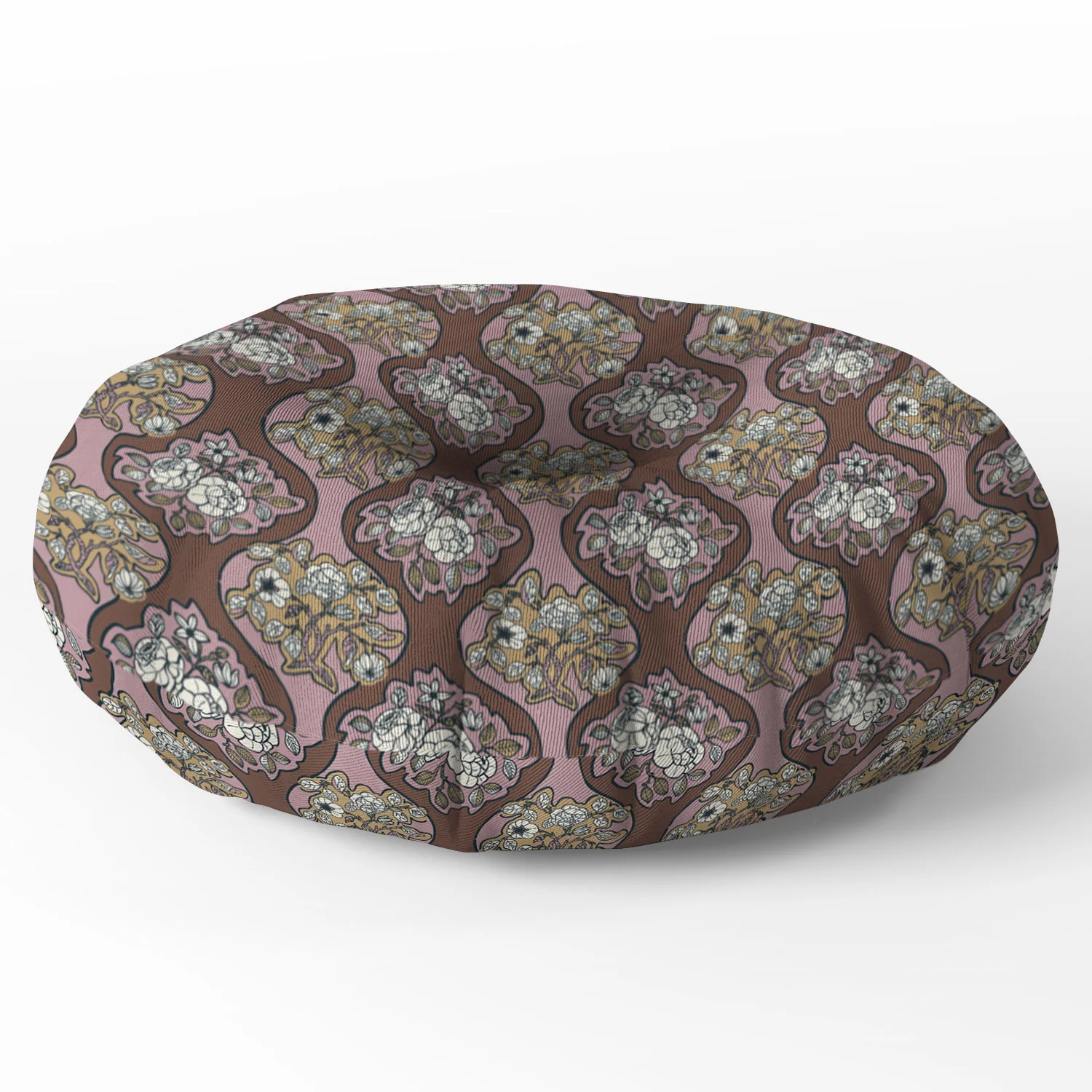 Marta Barragan Camarasa Classic Floral Arrangement Floor Pillow Round - Image 3