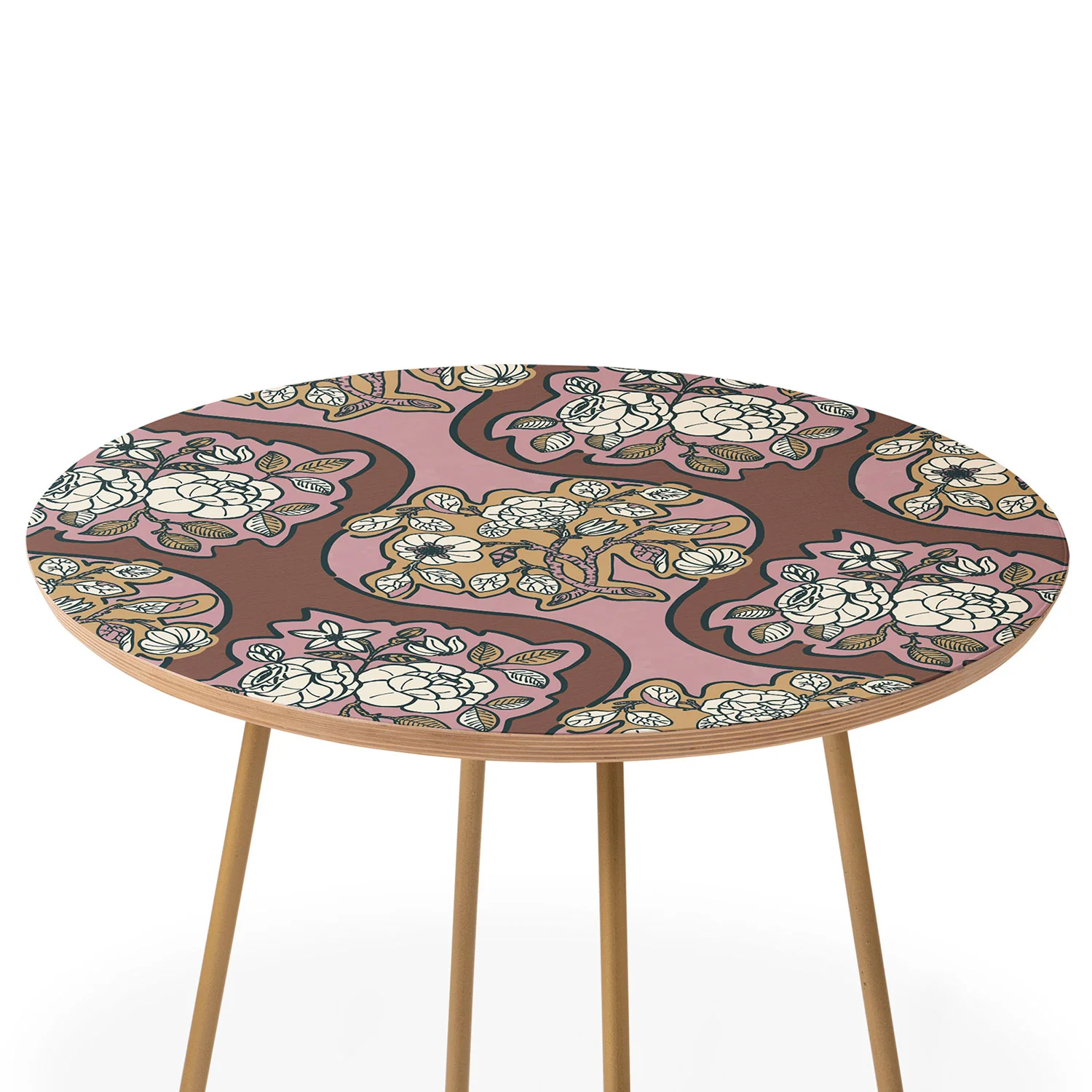 Marta Barragan Camarasa Classic Floral Arrangement Round Side Table - Image 3