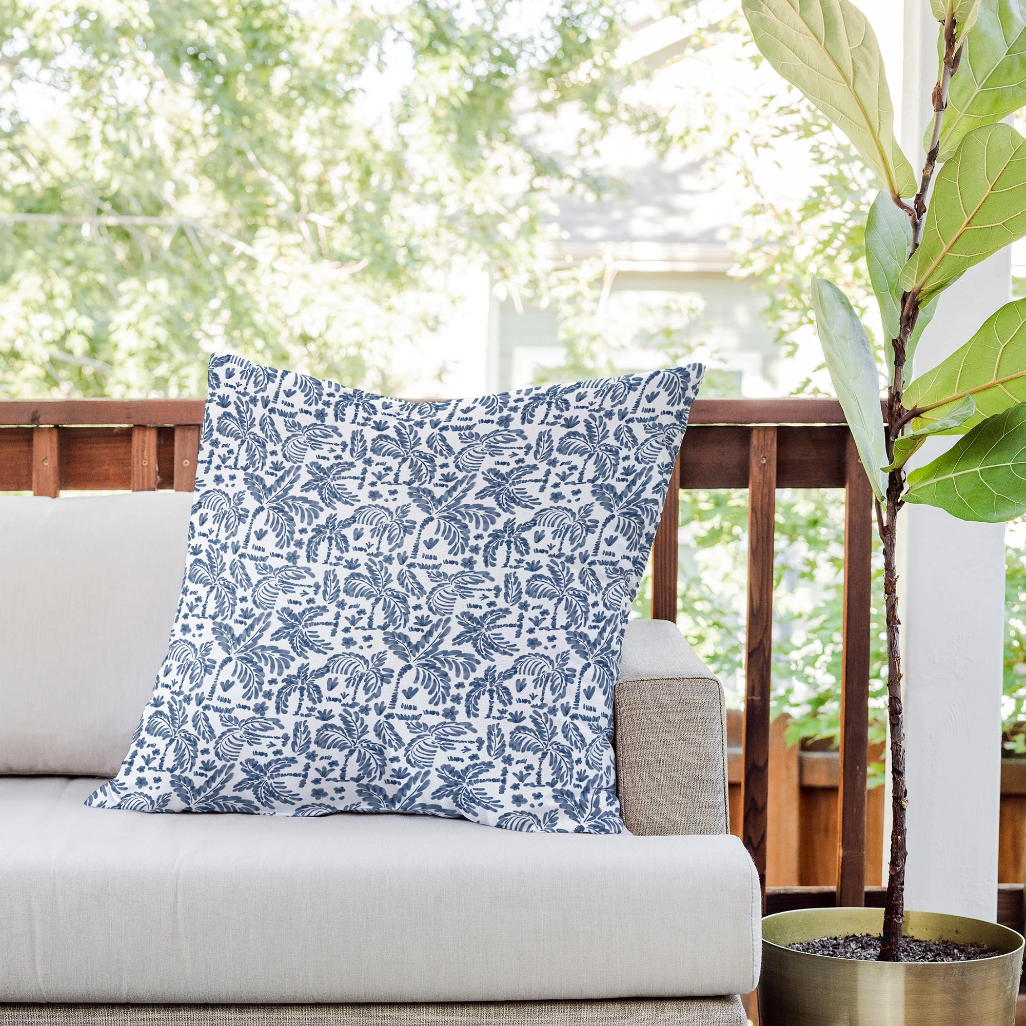 Marta Barragan Camarasa Coastal Jungle Charm Outdoor Throw Pillow - Image 8