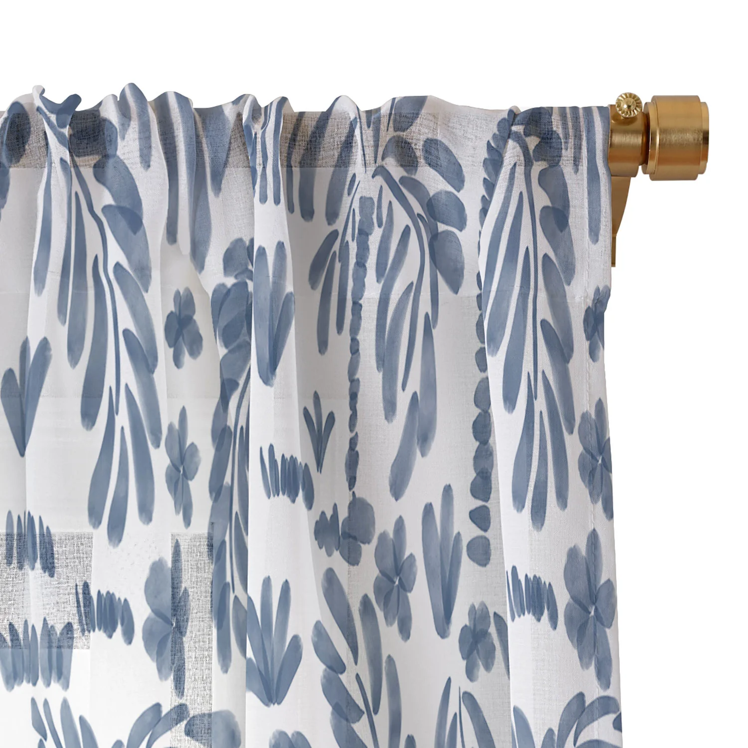 Marta Barragan Camarasa Coastal Jungle Charm Sheer Window Curtain - Image 3