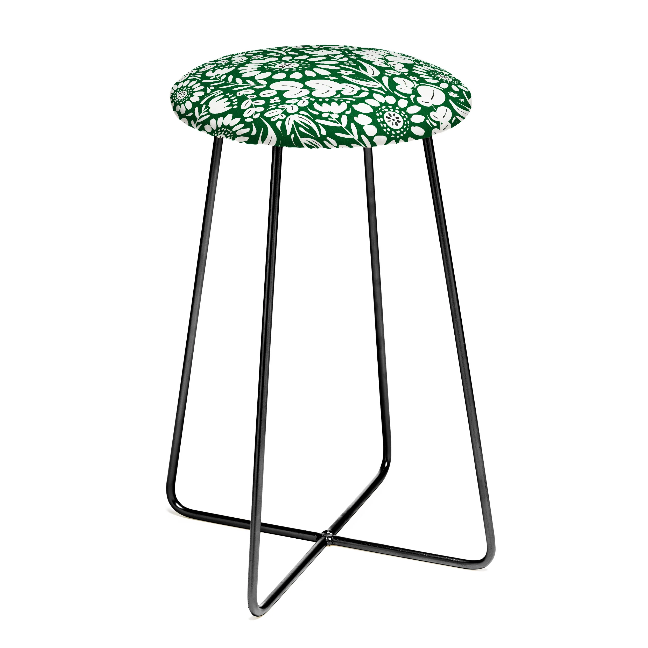 Marta Barragan Camarasa Green Jungle Bloom Fusion Counter Stool - Image 2