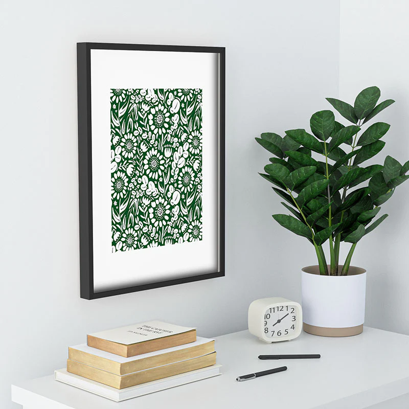 Marta Barragan Camarasa Green Jungle Bloom Fusion Recessed Framing Rectangle - Image 18