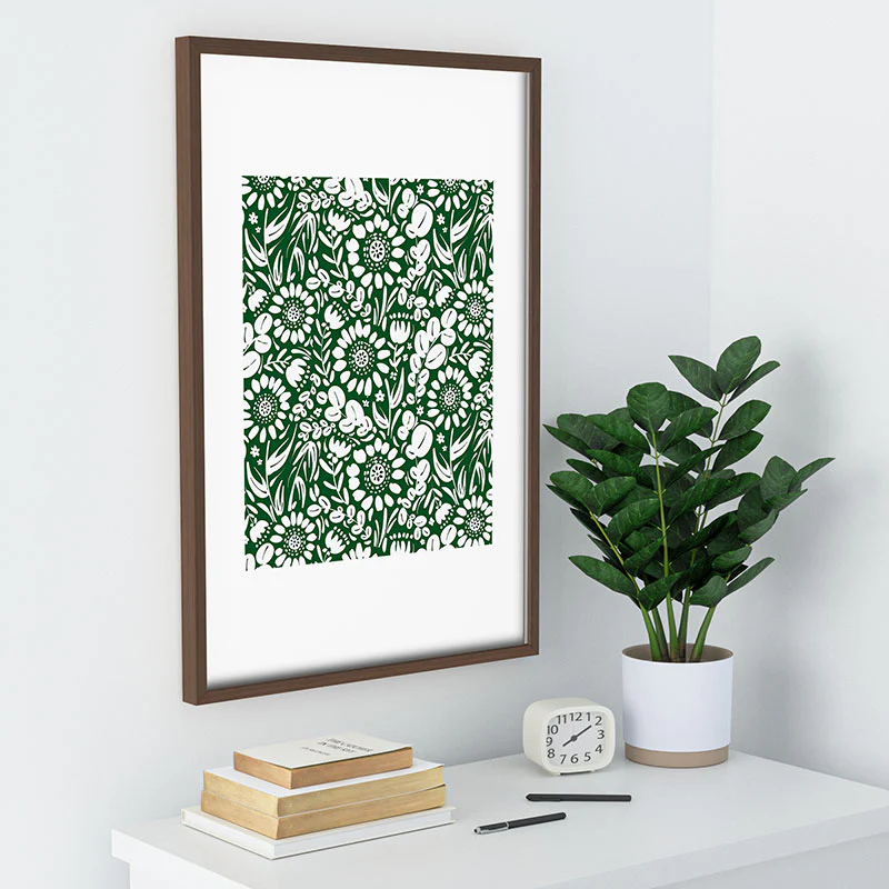 Marta Barragan Camarasa Green Jungle Bloom Fusion Recessed Framing Rectangle - Image 32