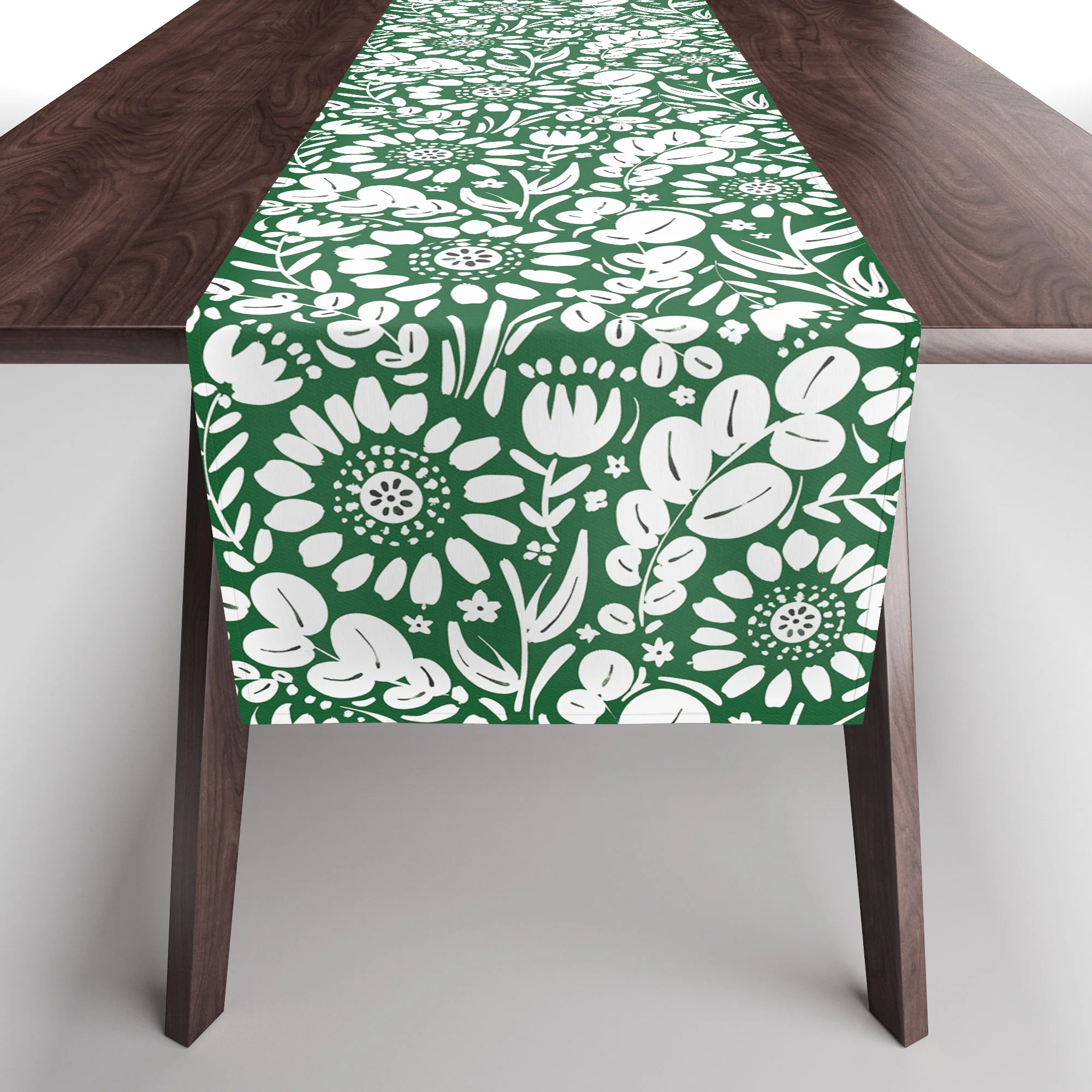 Marta Barragan Camarasa Green Jungle Bloom Fusion Table Runner - Image 3