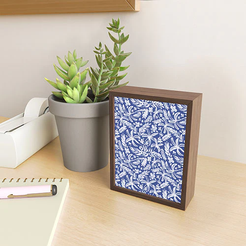 Marta Barragan Camarasa Indigo Tropical Oasis Framed Mini Art Print - Image 7