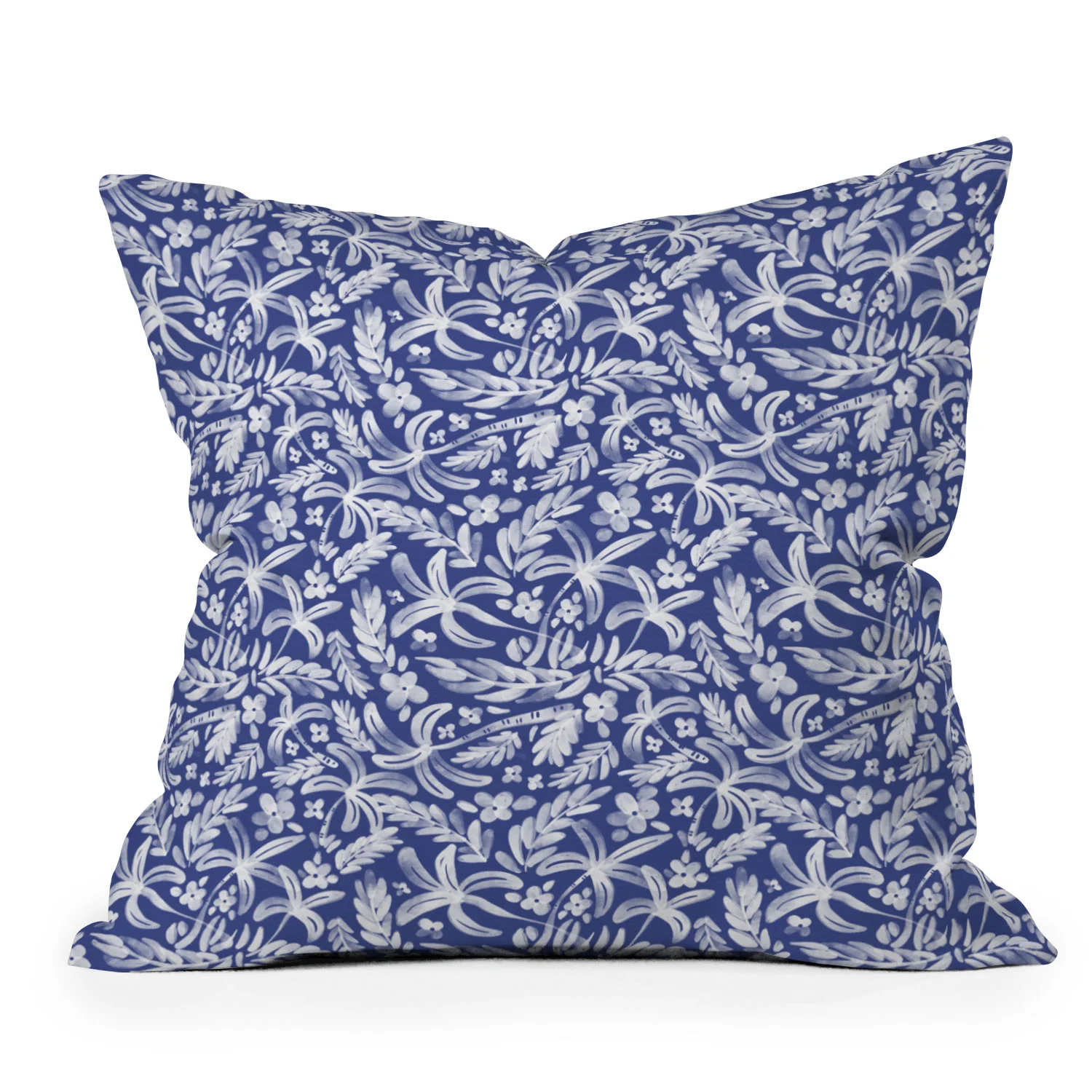 Marta Barragan Camarasa Indigo Tropical Oasis Outdoor Throw Pillow - Image 3