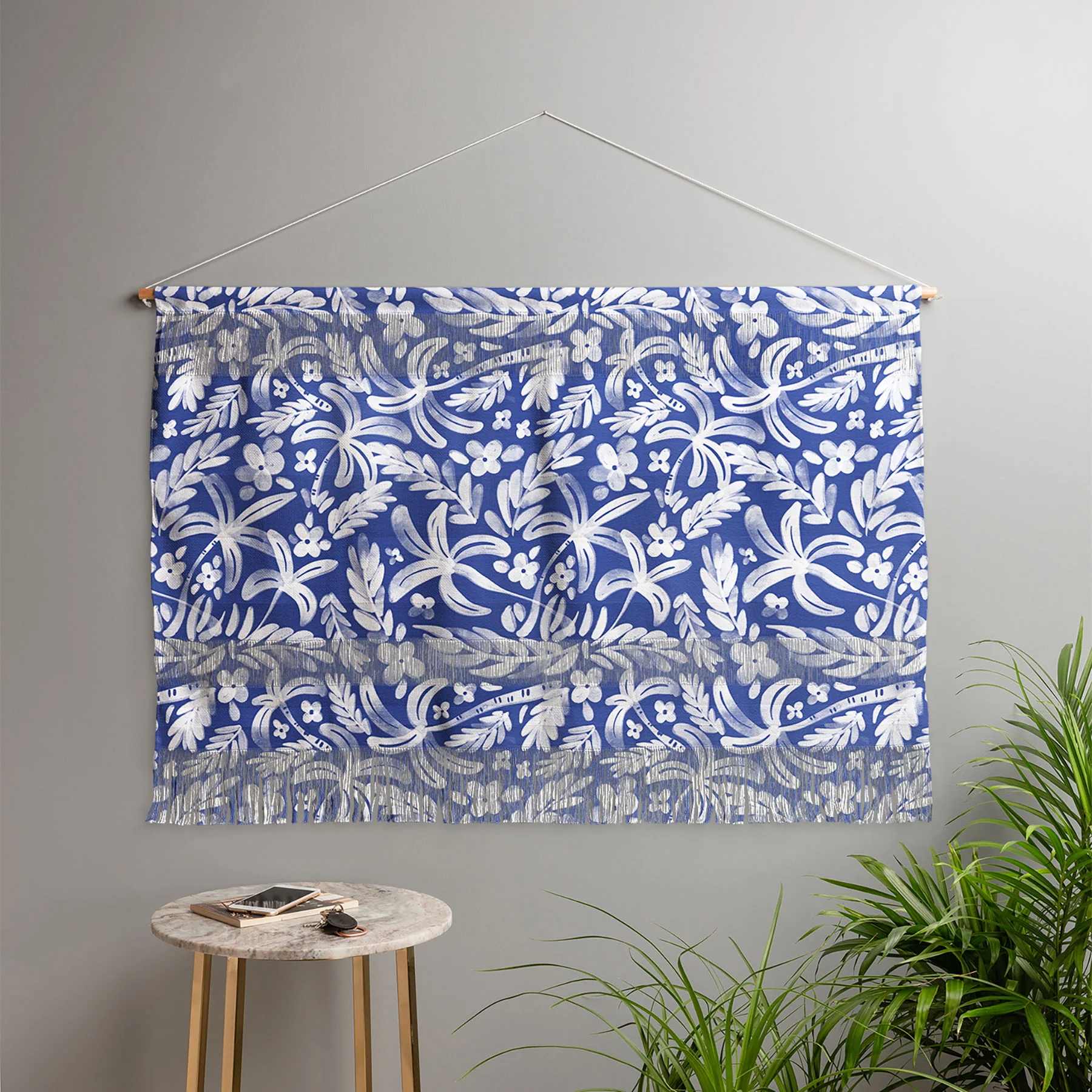 Marta Barragan Camarasa Indigo Tropical Oasis Wall Hanging Landscape - Image 4