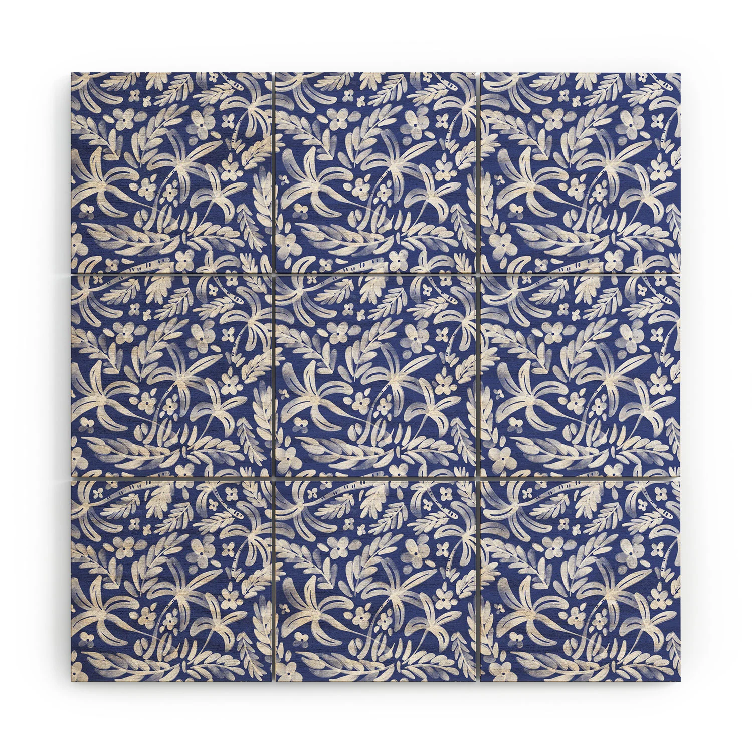 Marta Barragan Camarasa Indigo Tropical Oasis Wood Wall Mural - Image 2