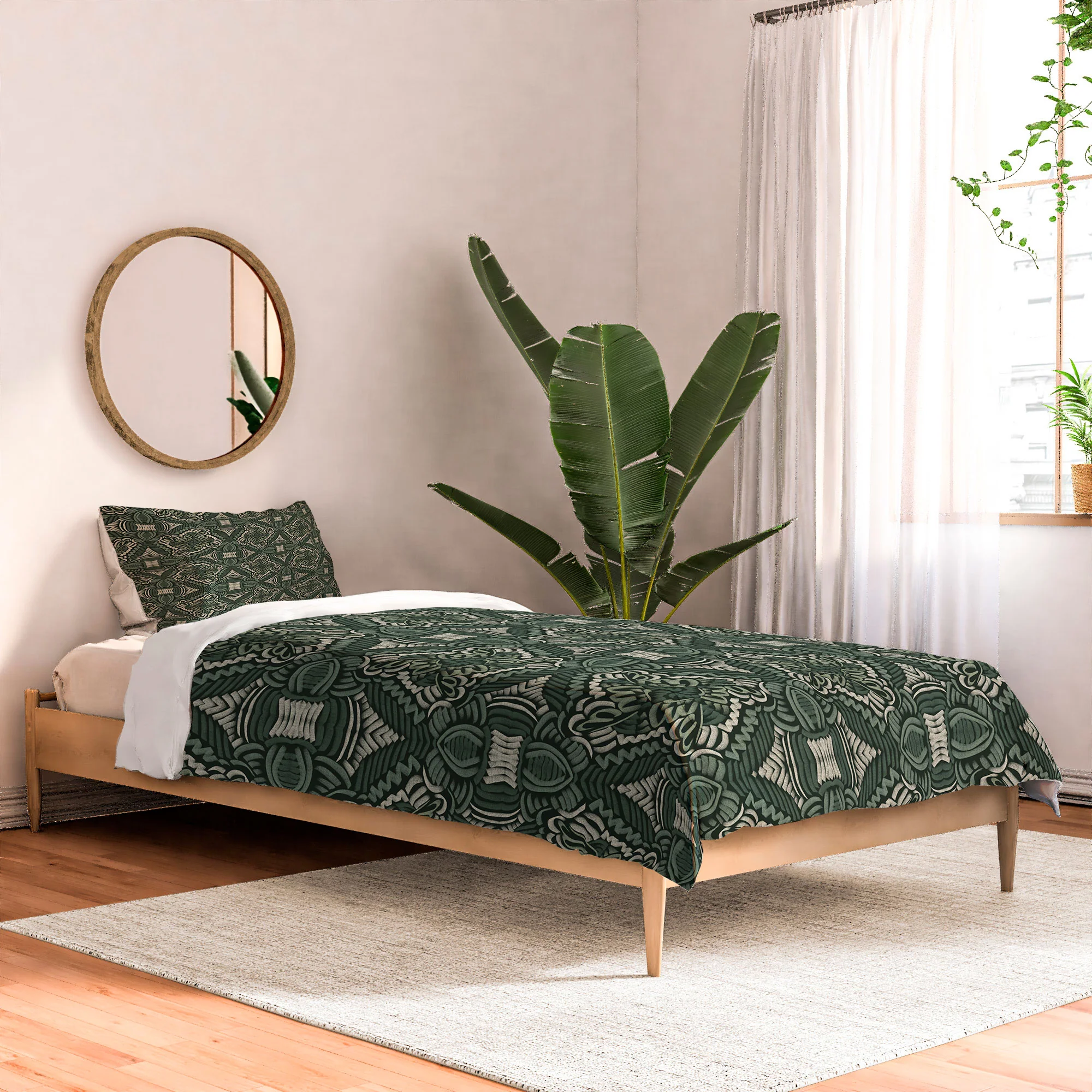 Marta Barragan Camarasa Intricate Forest Mosaic Comforter - Image 8