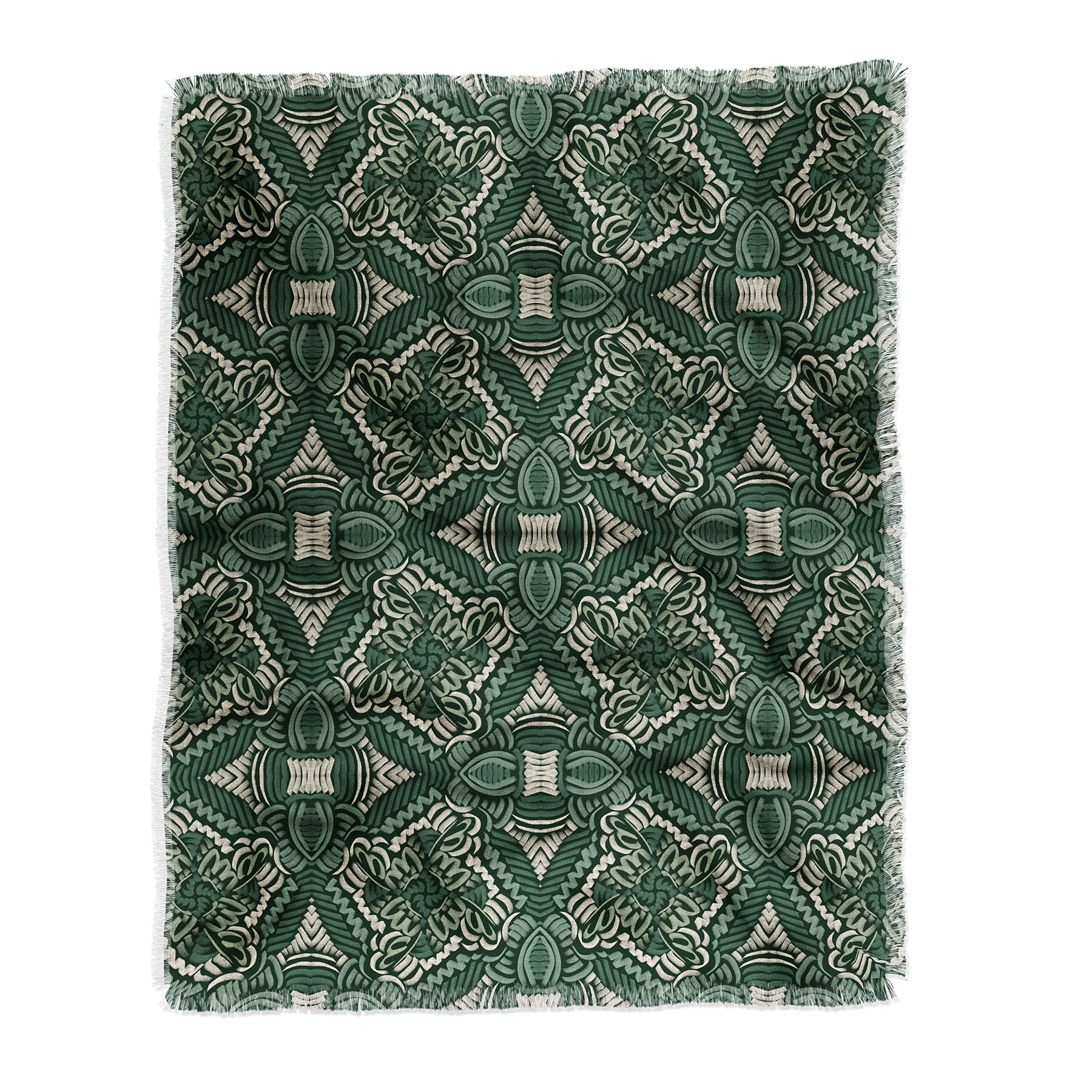 Marta Barragan Camarasa Intricate Forest Mosaic Throw Blanket - Image 6