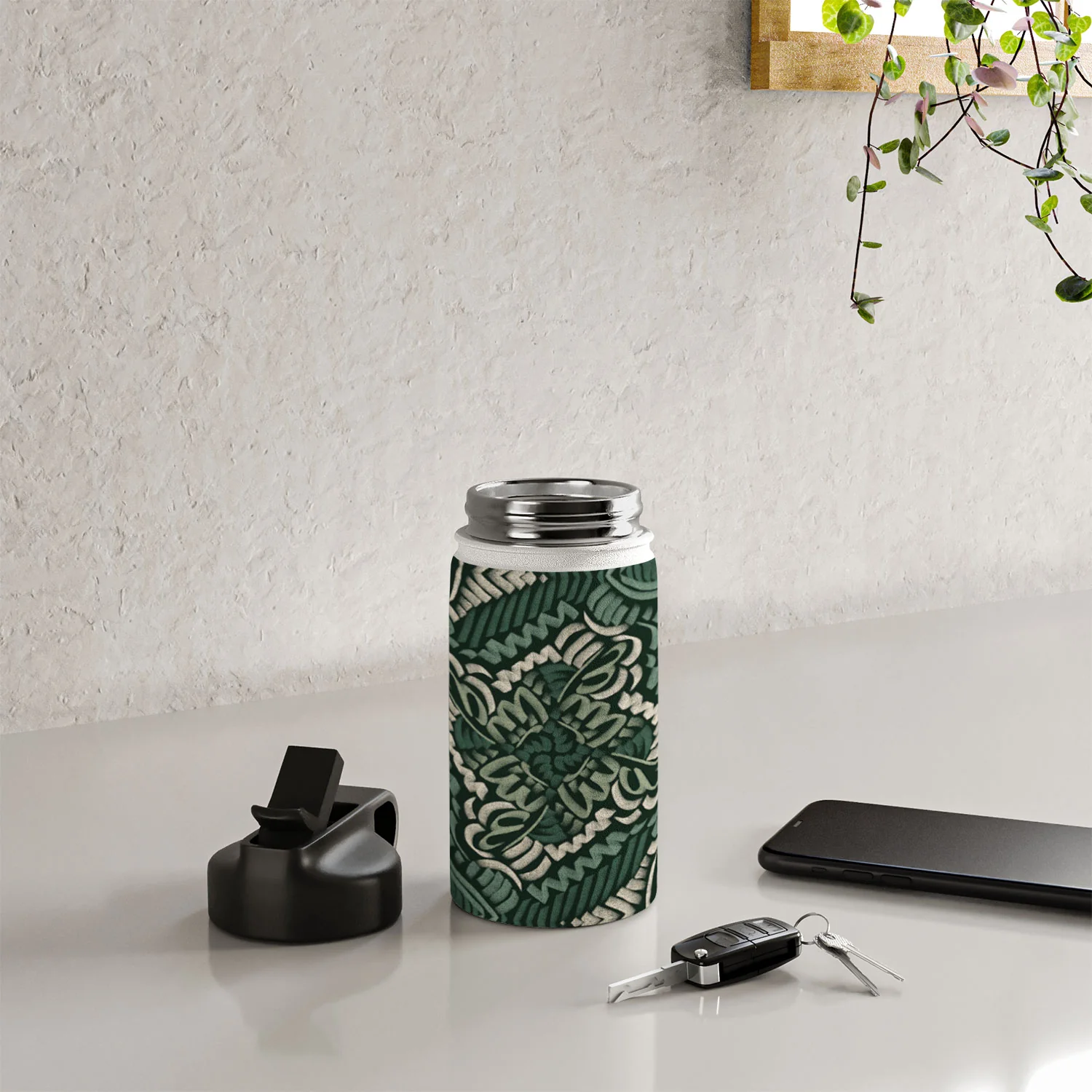 Marta Barragan Camarasa Intricate Forest Mosaic Water Bottle - Image 8