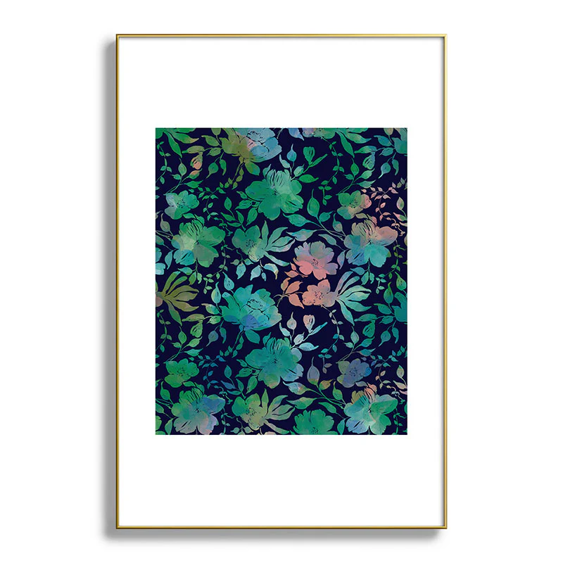 Marta Barragan Camarasa Lush Evening Botanicals Metal Framed Art Print - Image 37