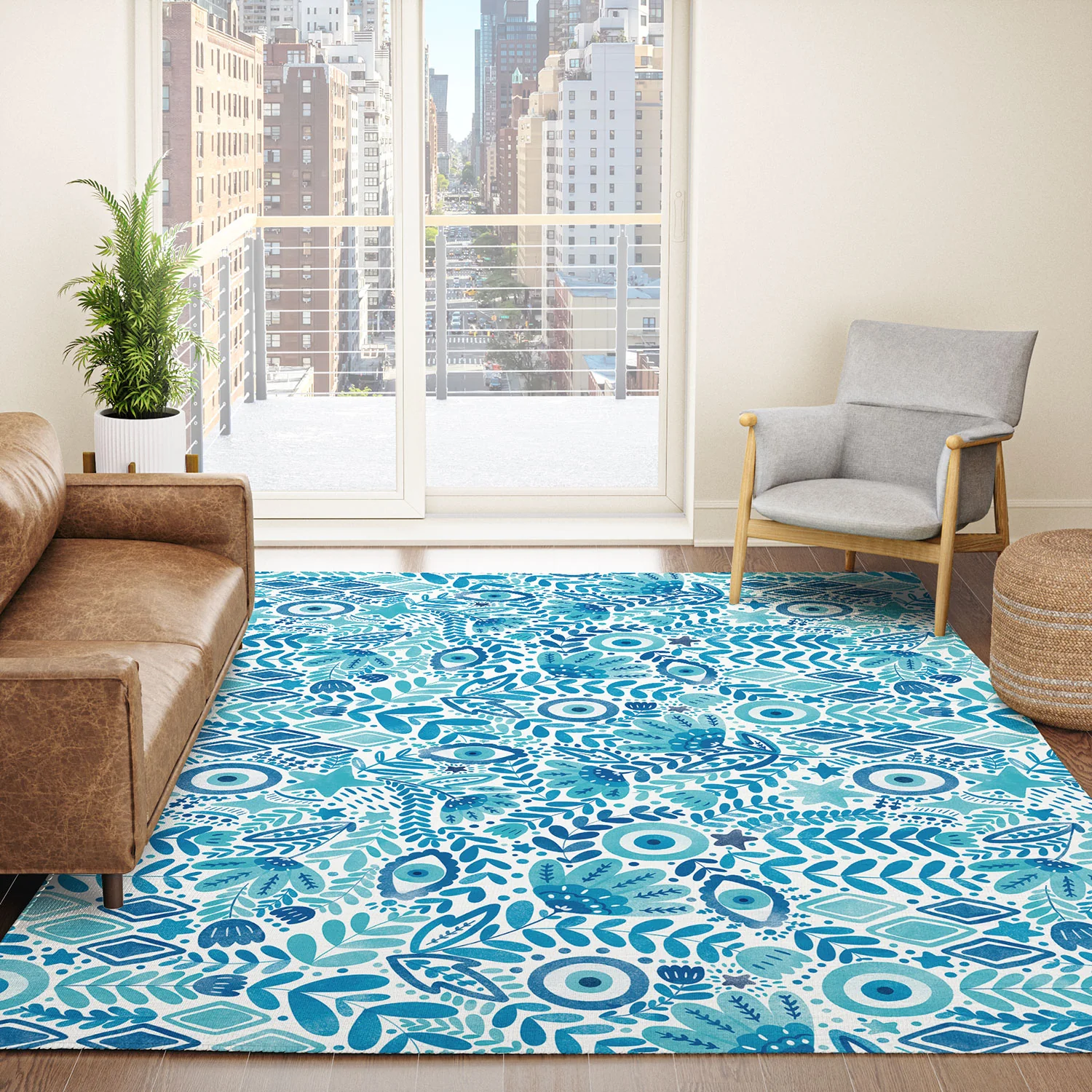 Marta Barragan Camarasa Mystical Leafy Oasis Area Rug - Image 15