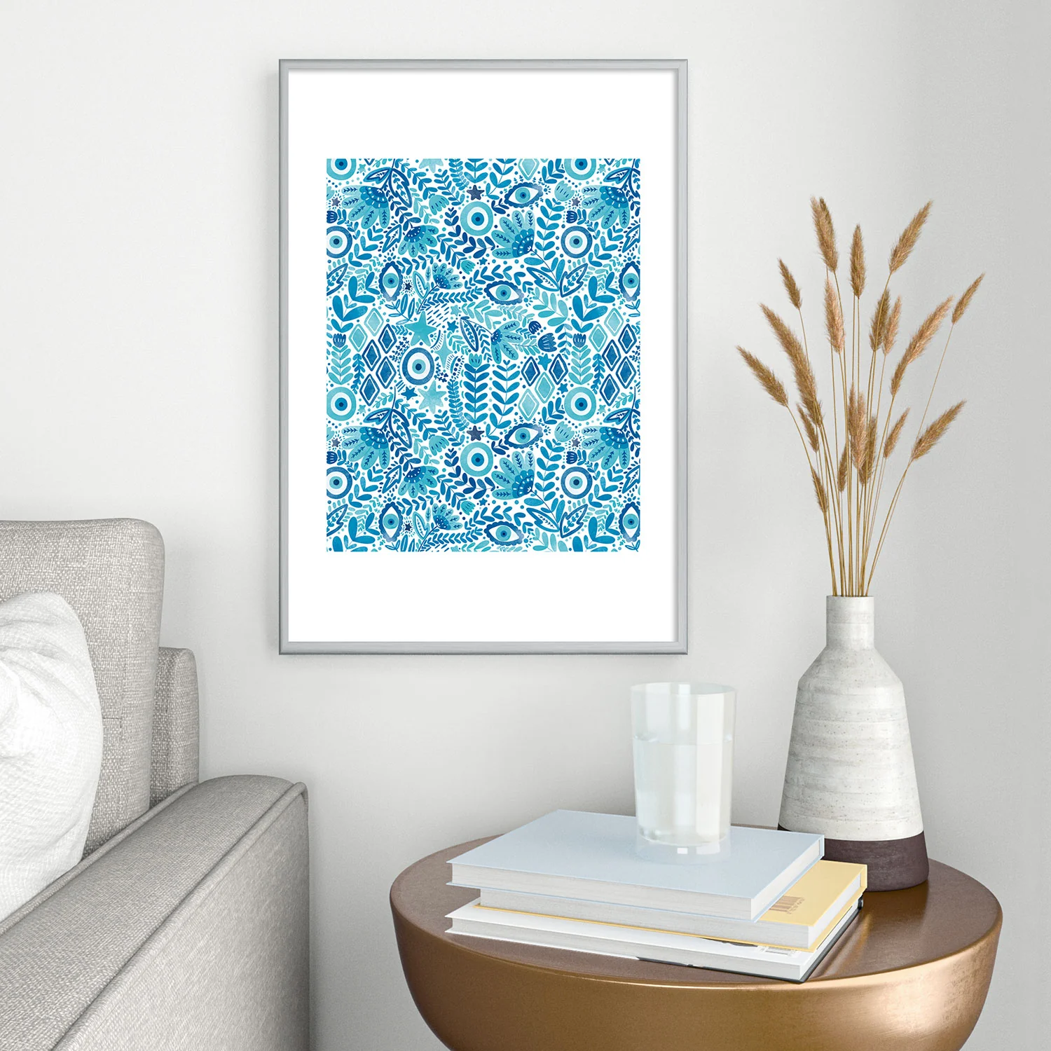 Marta Barragan Camarasa Mystical Leafy Oasis Metal Framed Art Print - Image 18