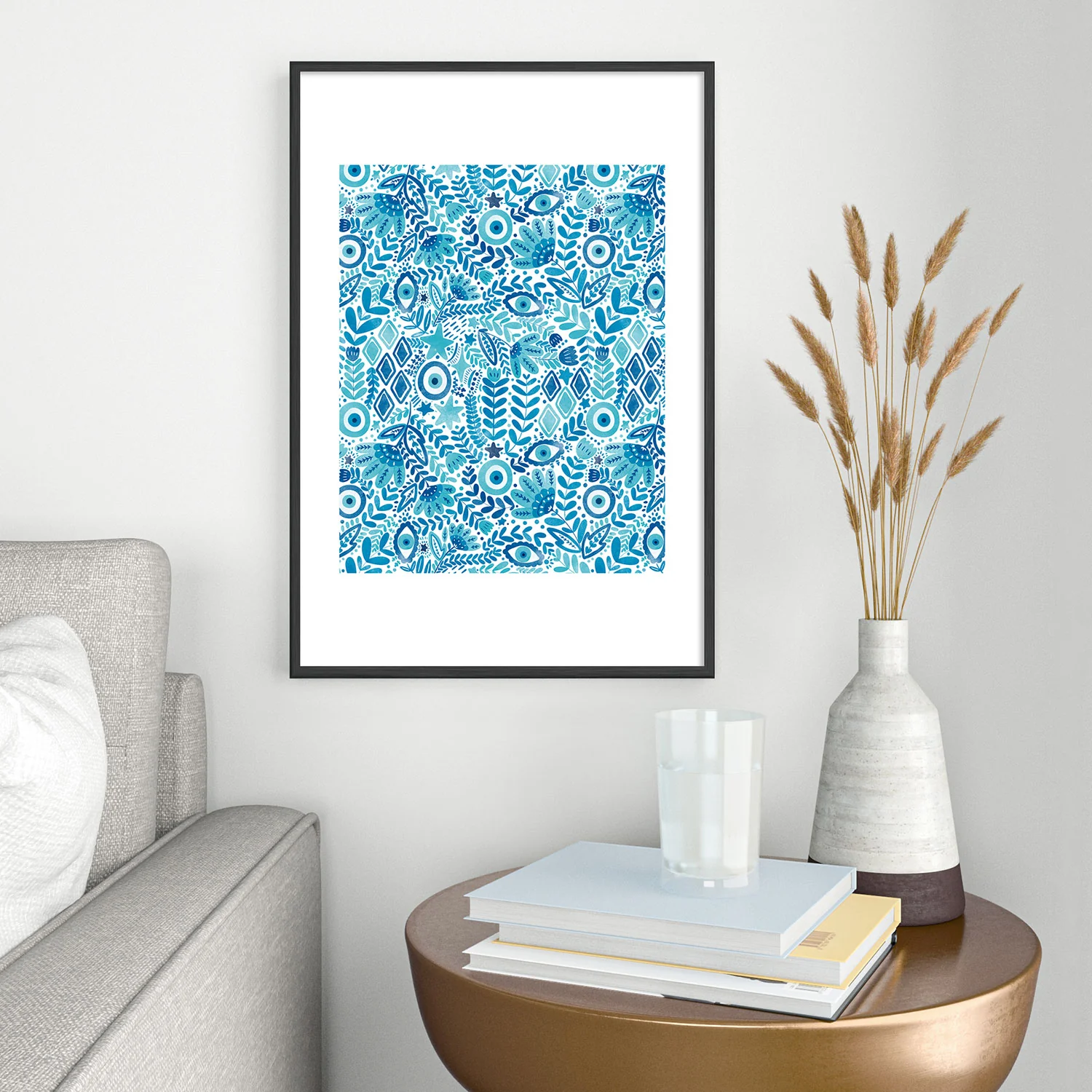 Marta Barragan Camarasa Mystical Leafy Oasis Metal Framed Art Print - Image 22