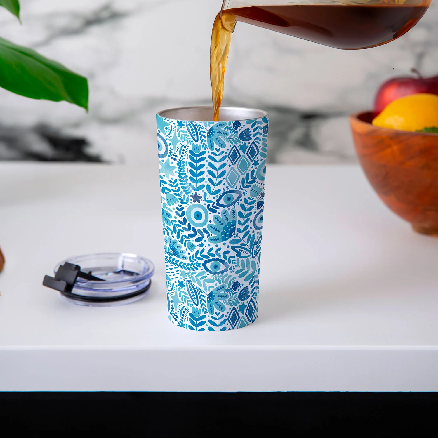 Marta Barragan Camarasa Mystical Leafy Oasis Travel Mug - Image 5