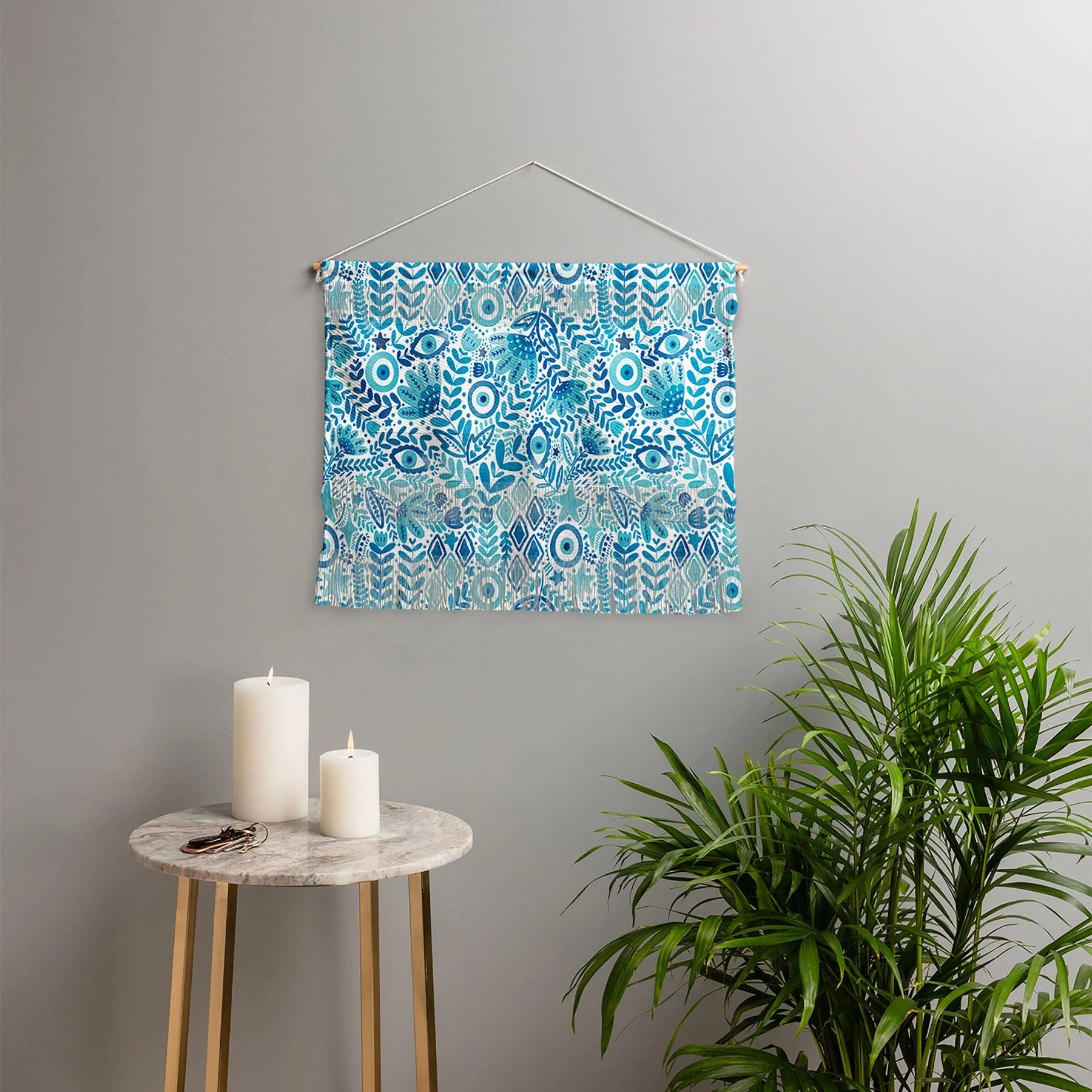 Marta Barragan Camarasa Mystical Leafy Oasis Wall Hanging Landscape - Image 3