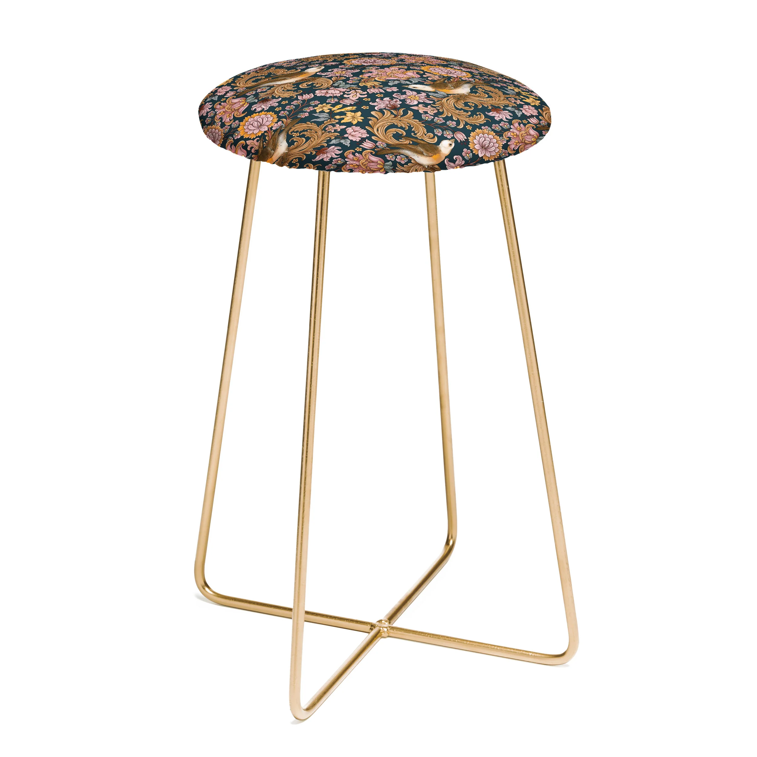 Marta Barragan Camarasa Ornate Bird Garden Counter Stool