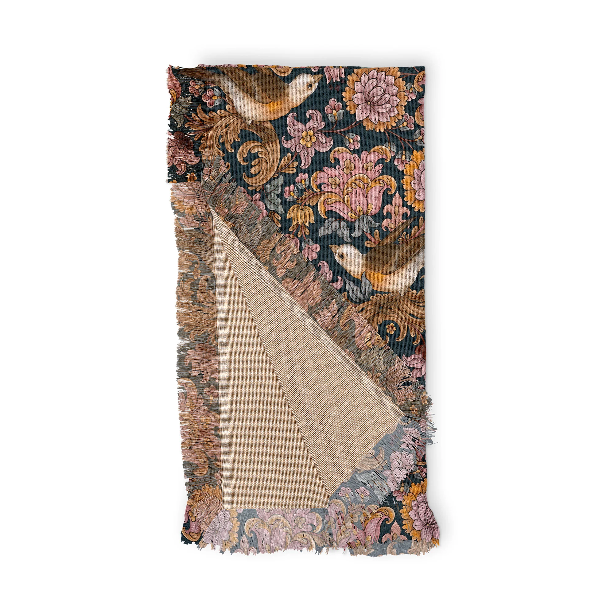 Marta Barragan Camarasa Ornate Bird Garden Throw Blanket - Image 4