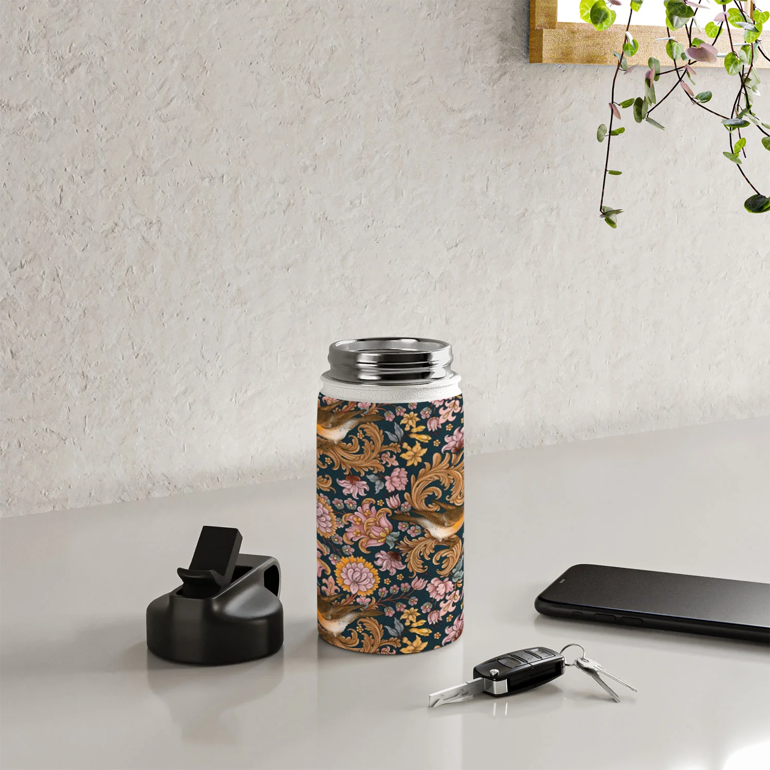 Marta Barragan Camarasa Ornate Bird Garden Water Bottle - Image 8