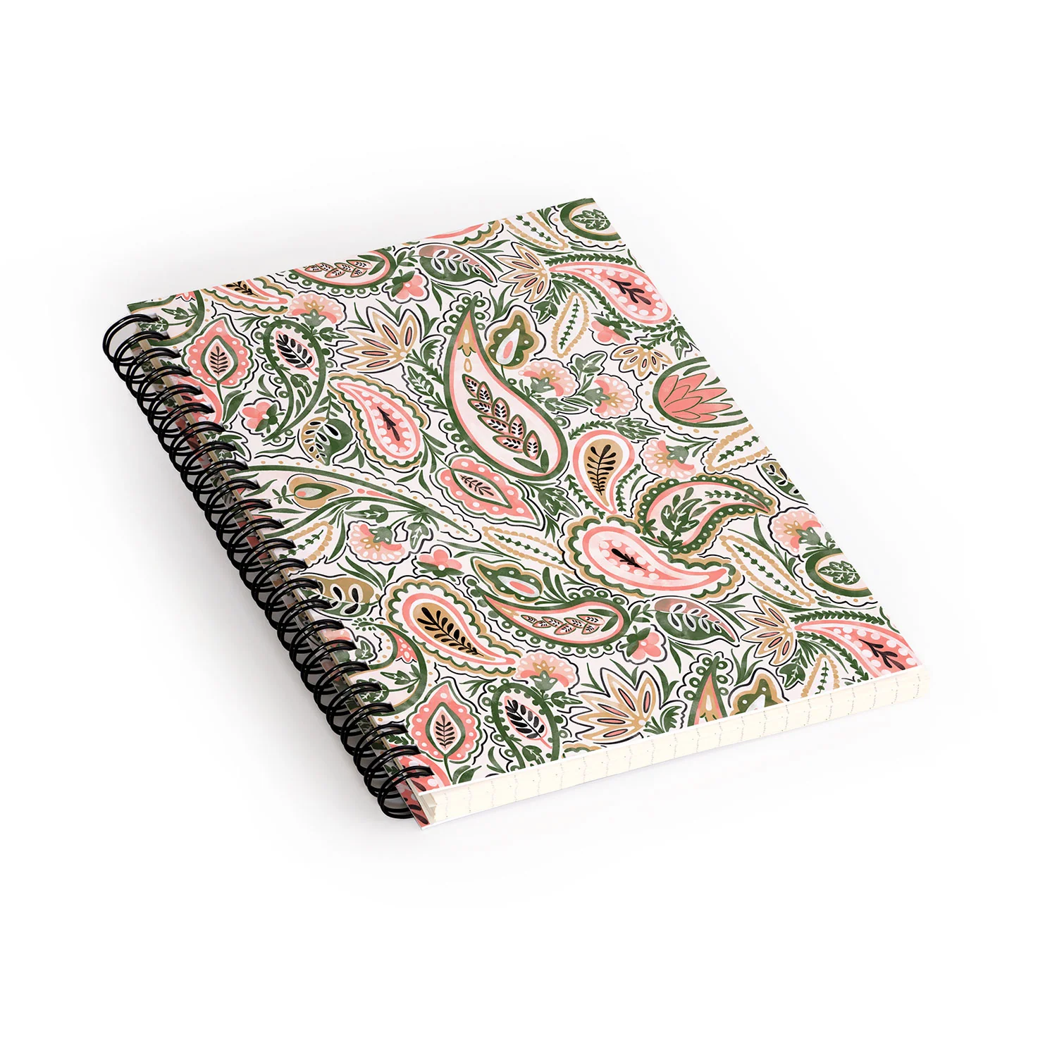 Marta Barragan Camarasa Paisley Garden Delight Spiral Notebook