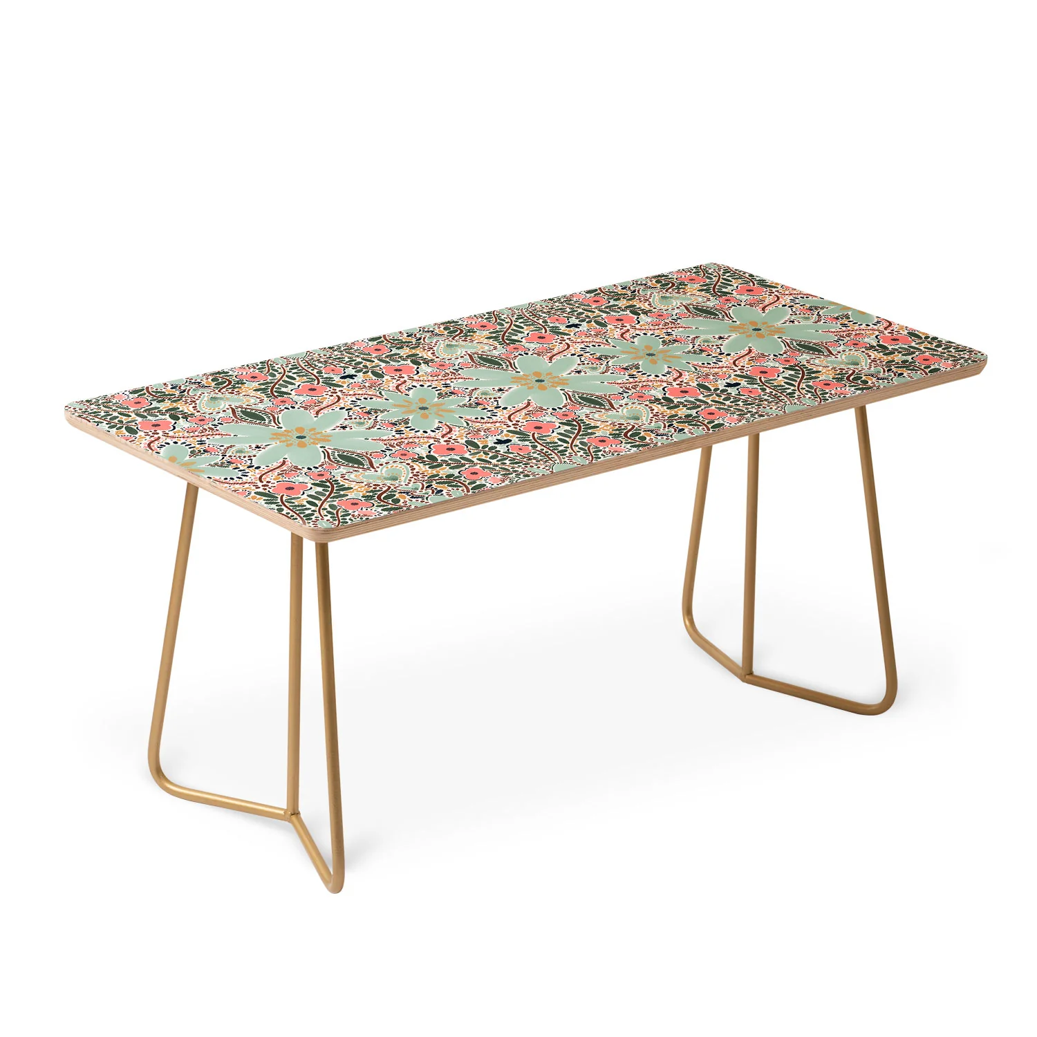Marta Barragan Camarasa Sophisticated Floral Motif Coffee Table - Image 3