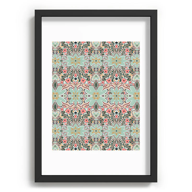 Marta Barragan Camarasa Sophisticated Floral Motif Recessed Framing Rectangle - Image 9