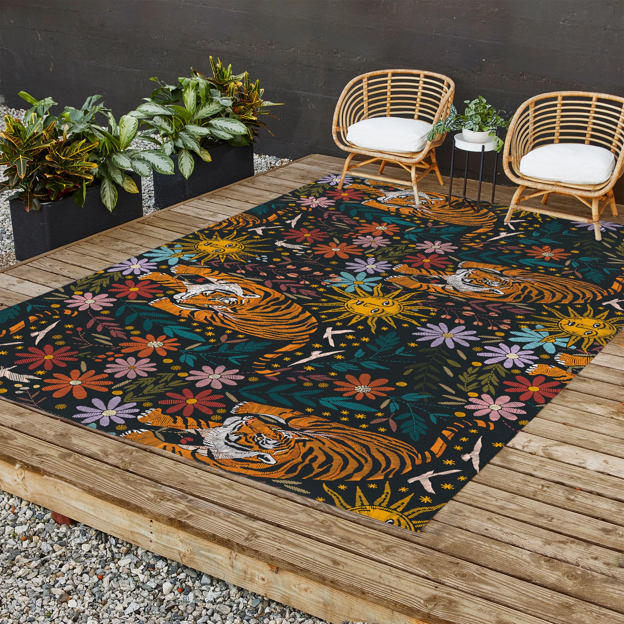 Marta Barragan Camarasa Sunlit Tiger Haven Outdoor Rug - Image 10