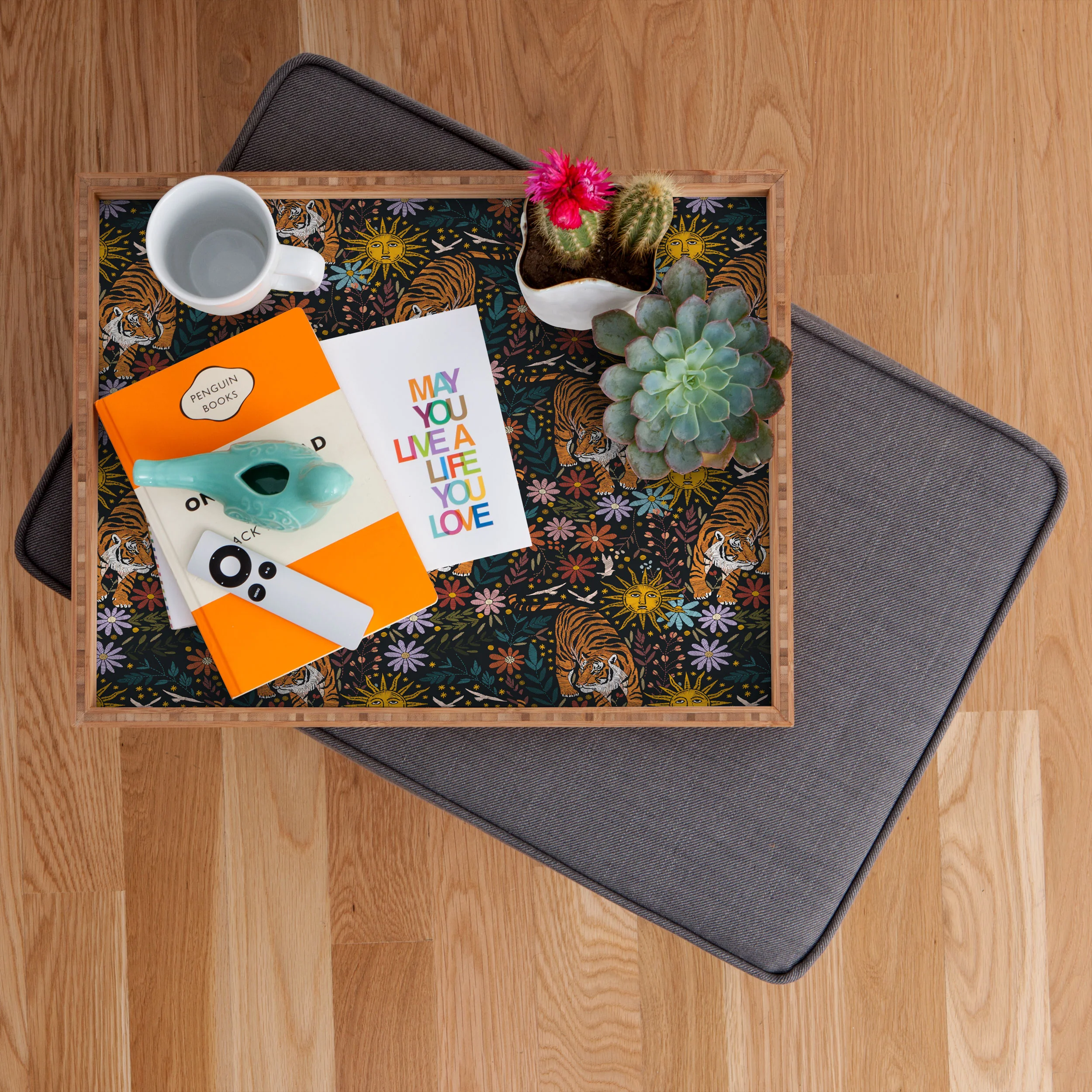 Marta Barragan Camarasa Sunlit Tiger Haven Rectangular Tray - Image 2