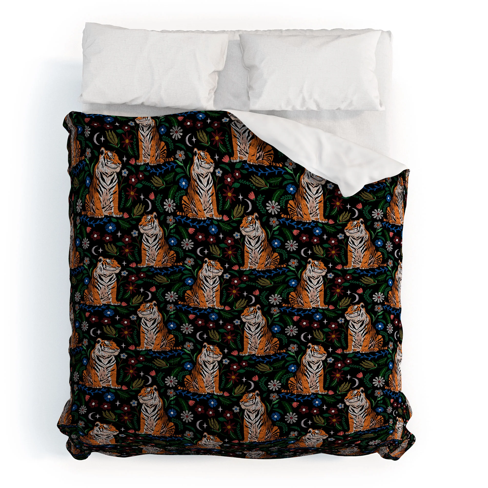 Marta Barragan Camarasa Tiger Blooming Night Comforter - Image 13